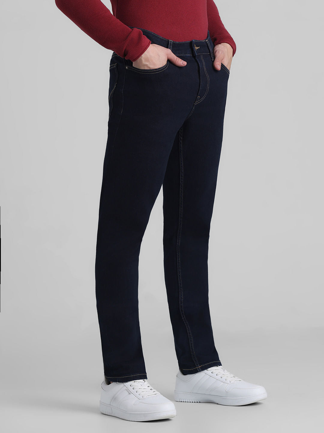 Dark Blue Low Rise Glenn Slim Fit Jeans