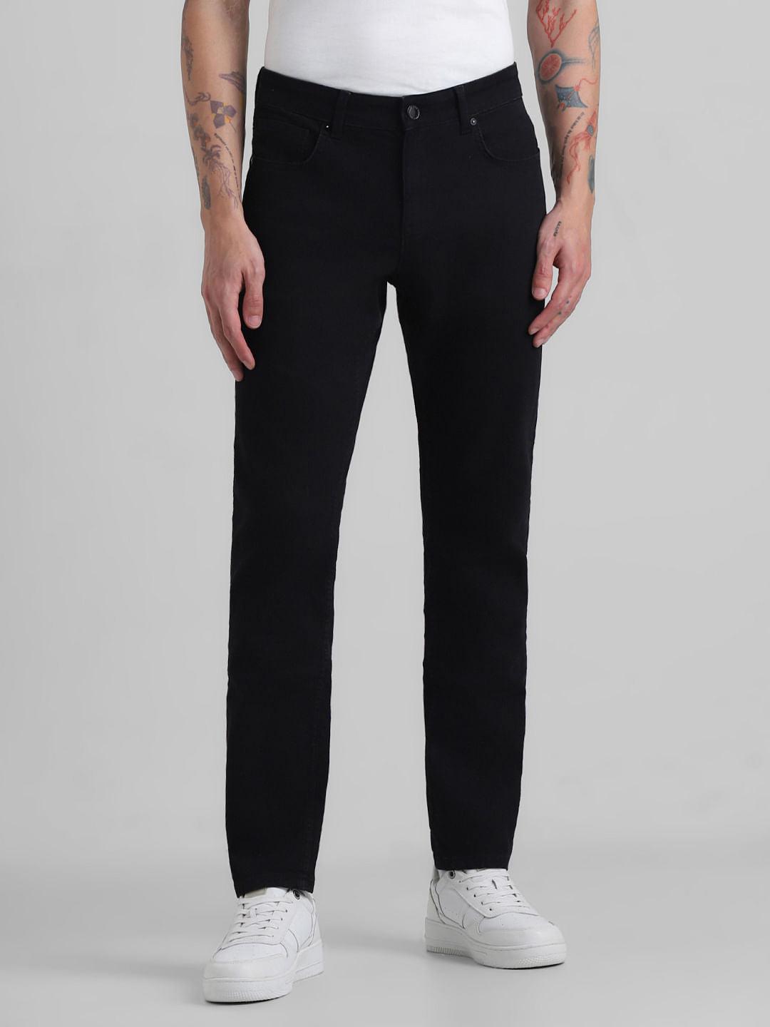 Black Low Rise Glenn Slim Fit Jeans