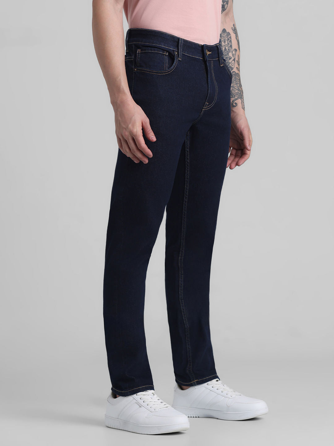 Dark Blue Low Rise Glenn Slim Fit Jeans