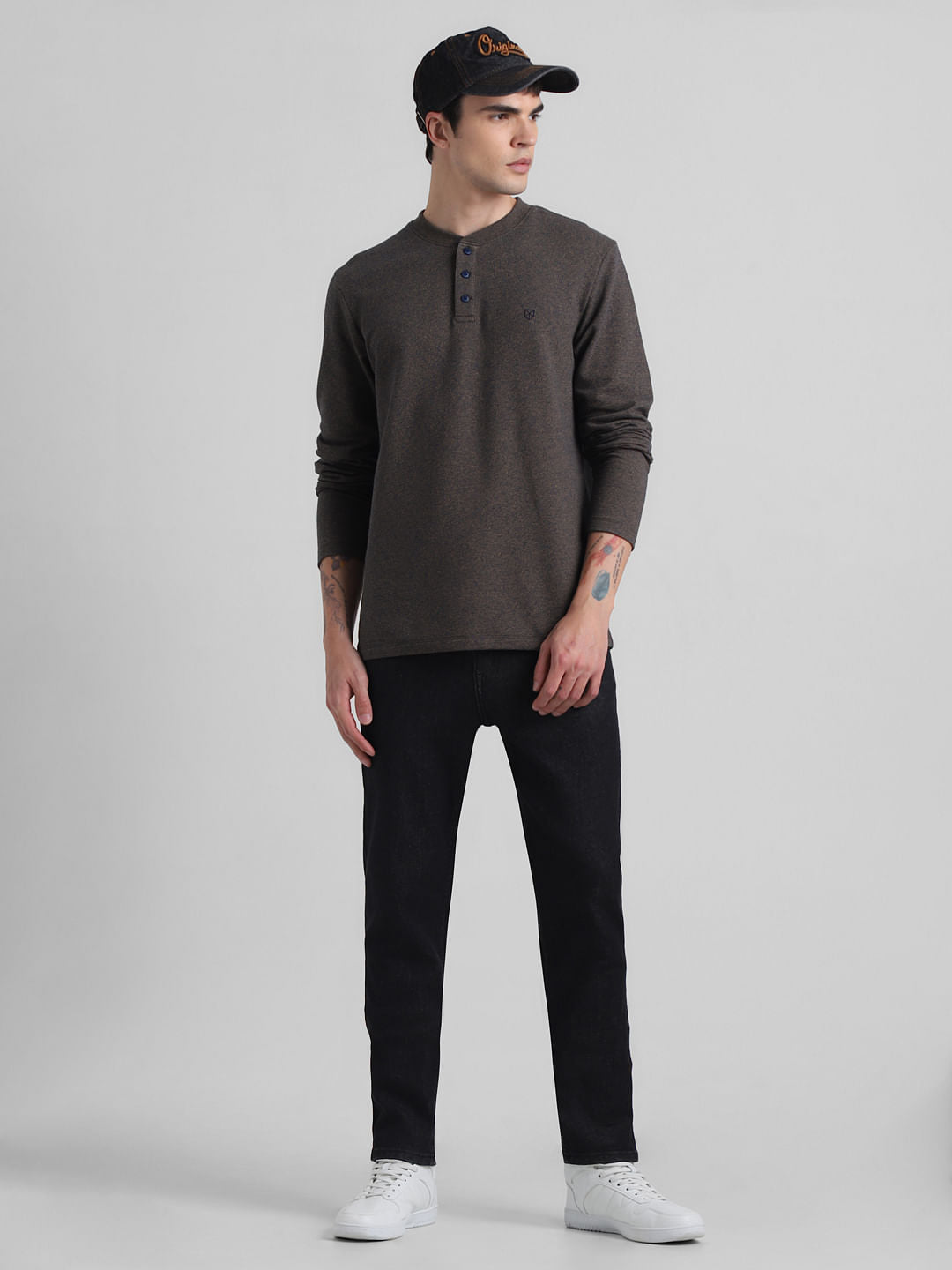 Black Low Rise Glenn Slim Fit Jeans