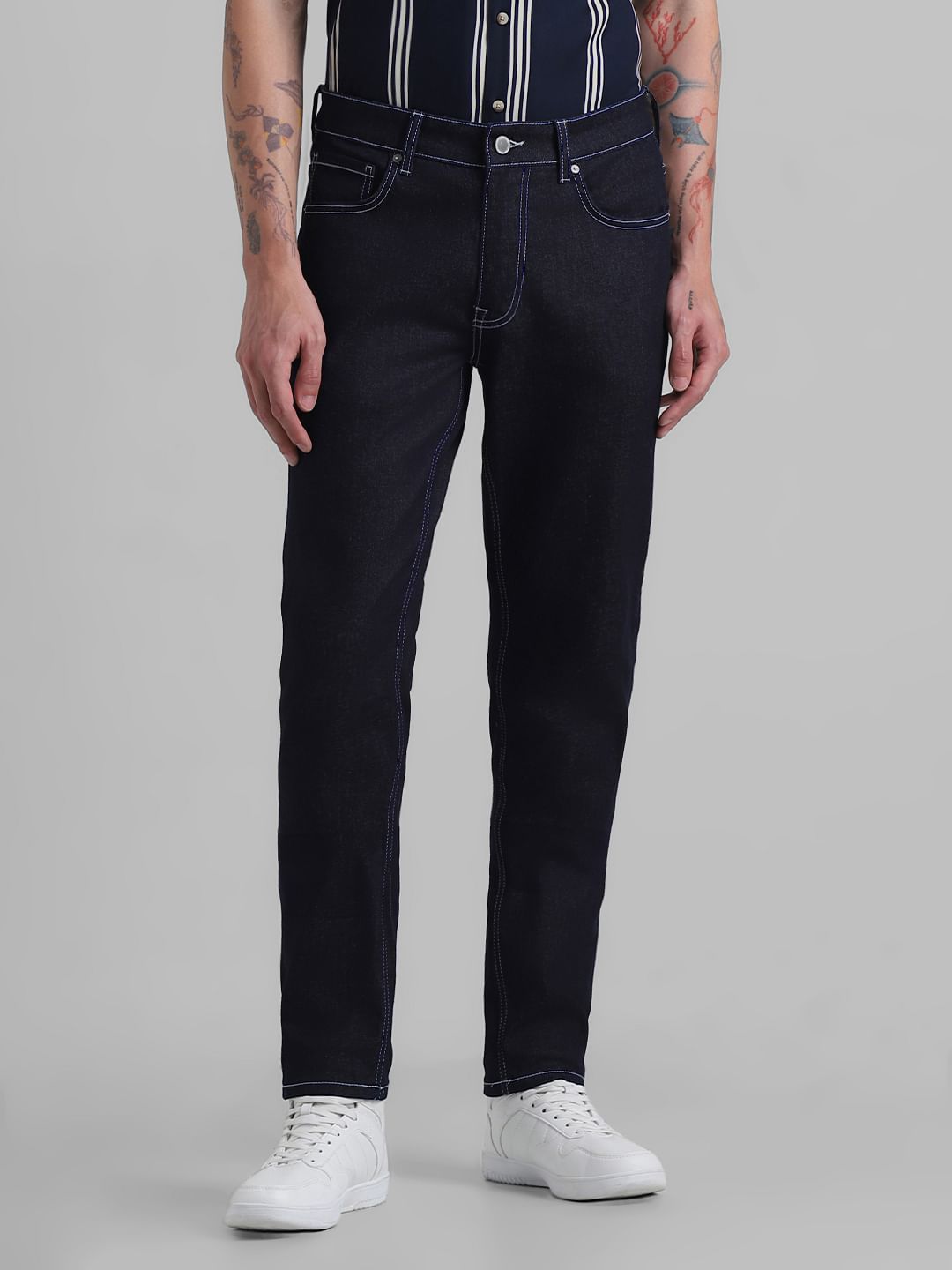 Dark Blue Low Rise Ben Skinny Fit Jeans - 28/30