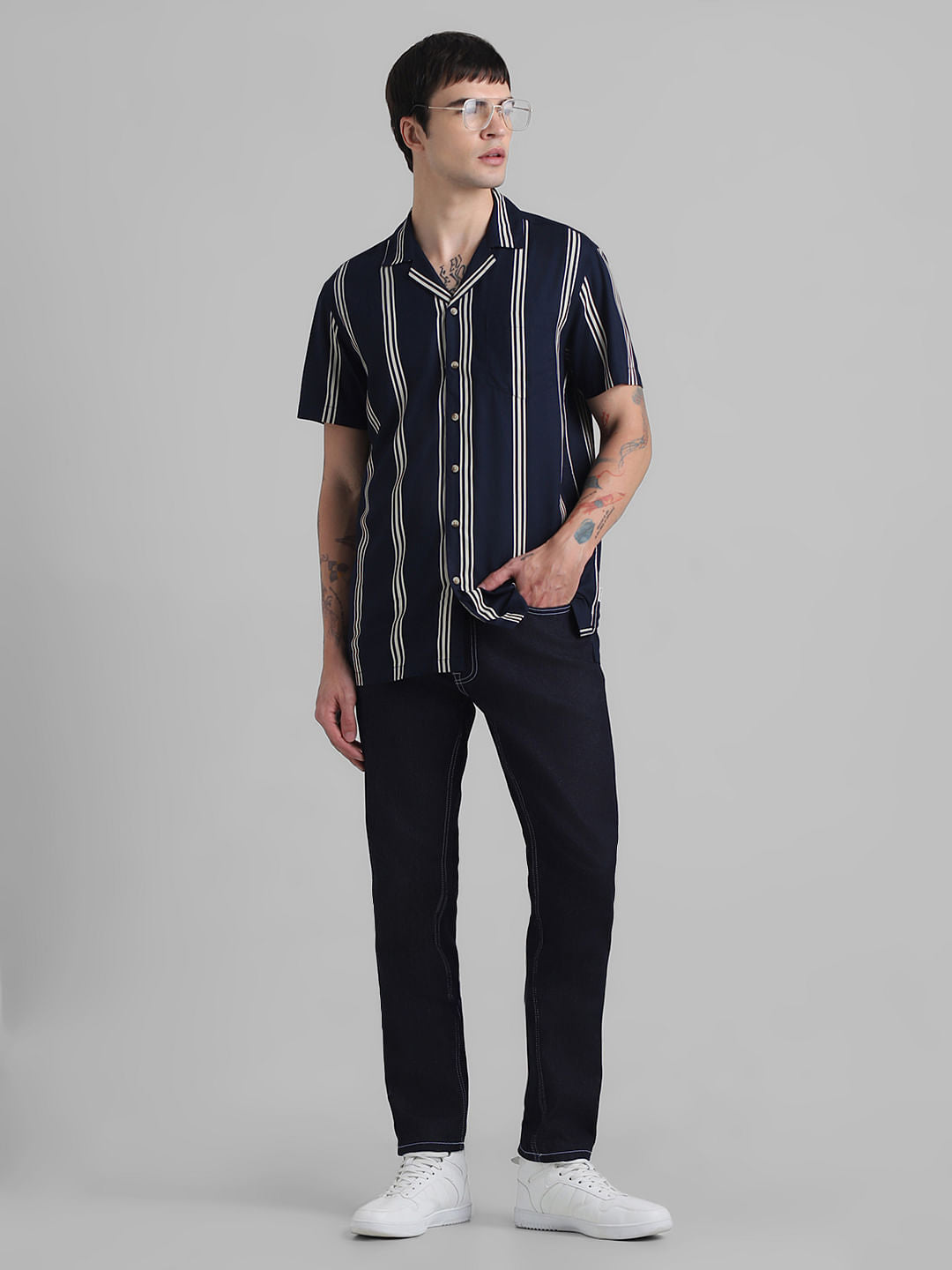 Dark Blue Low Rise Ben Skinny Fit Jeans