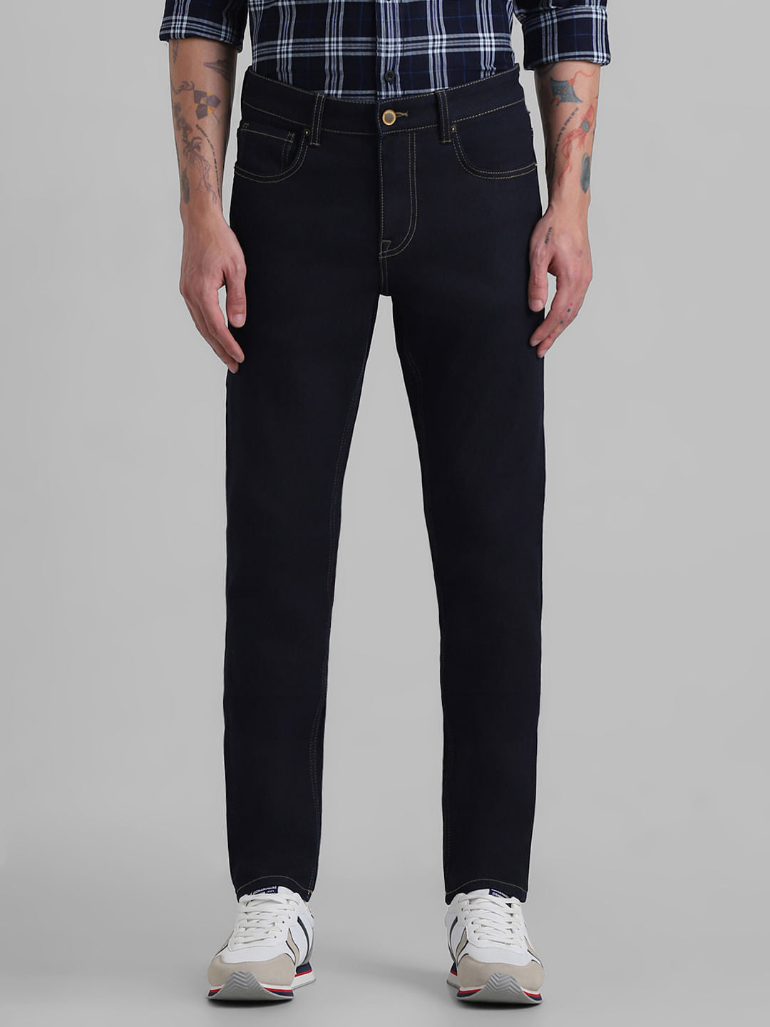 Dark Blue Low Rise Glenn Slim Fit Jeans - 28/30