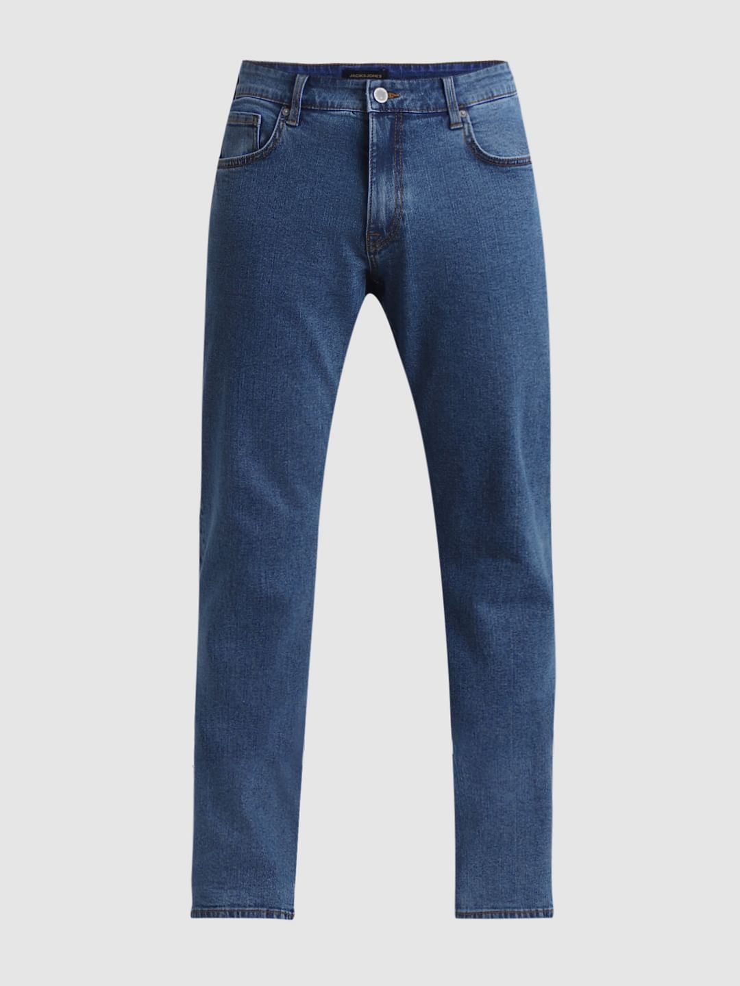 Light Blue Mid Rise Clark Regular Fit Jeans