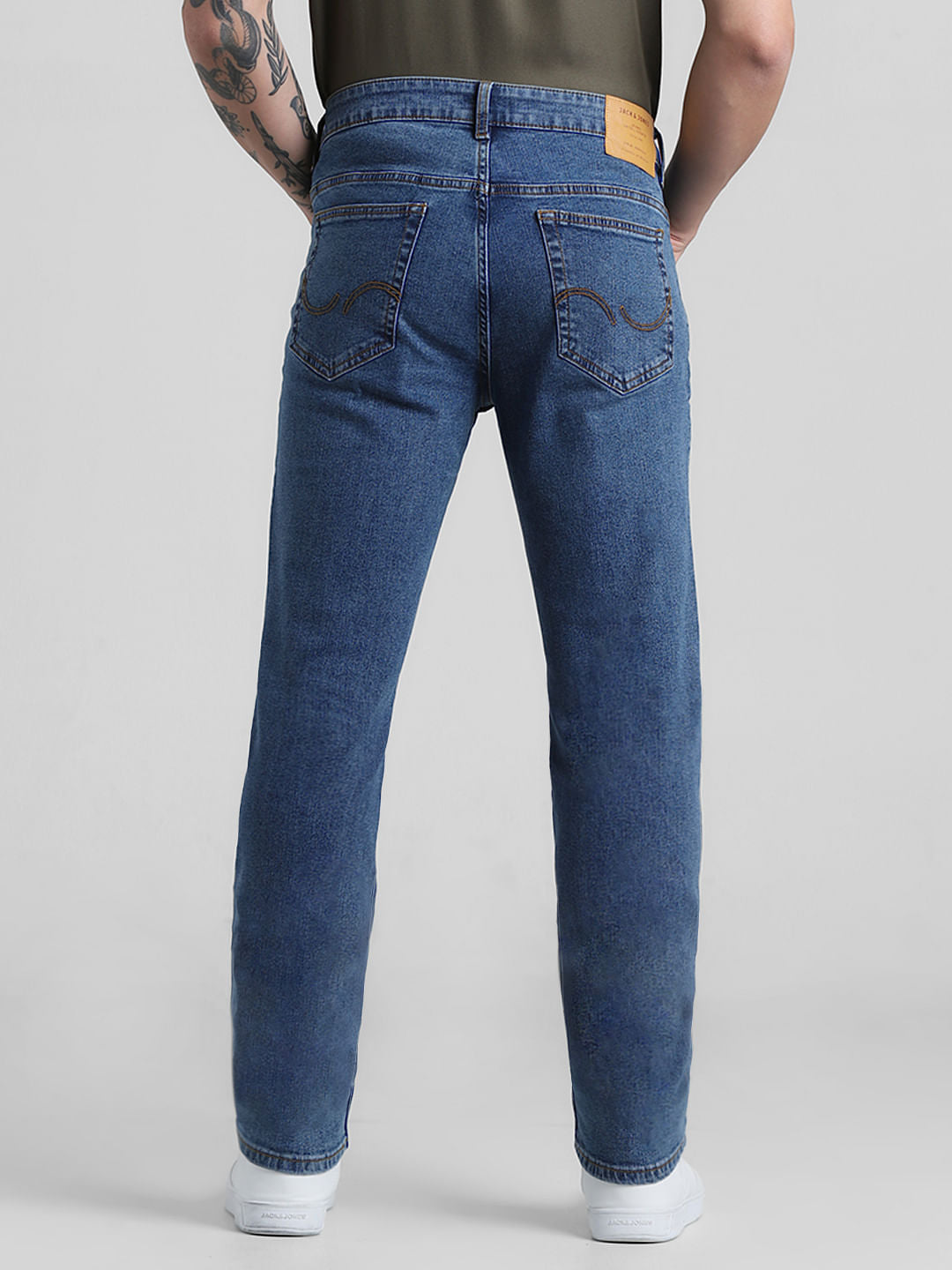 Blue Low Rise Washed Ben Skinny Jeans