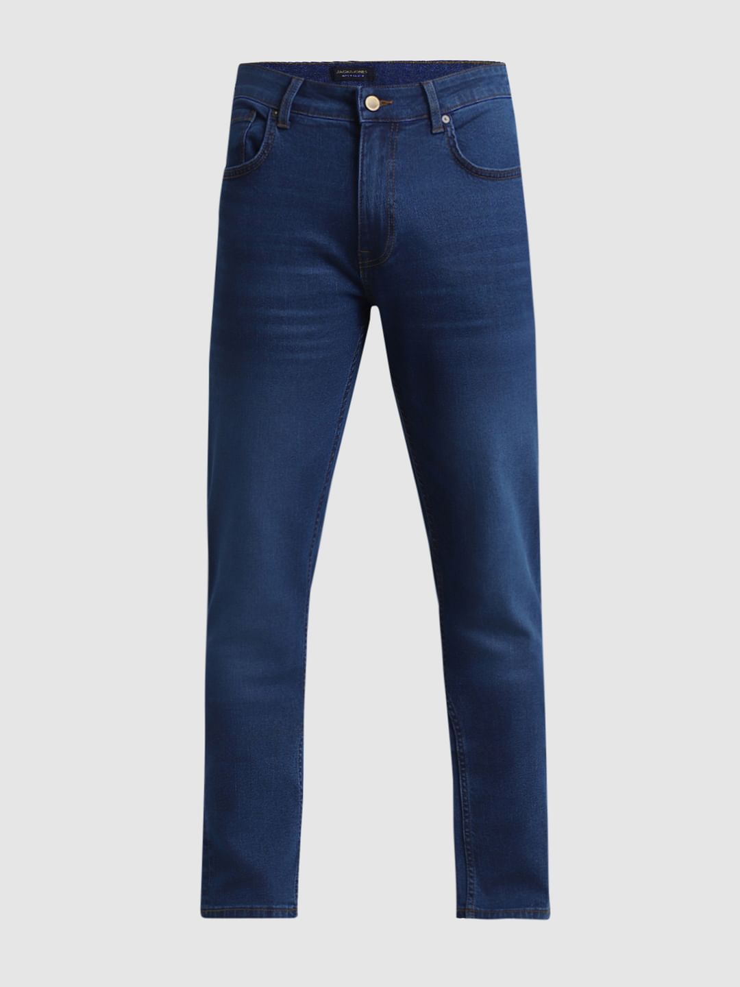 Dark Blue Low Rise Washed Ben Skinny Jeans
