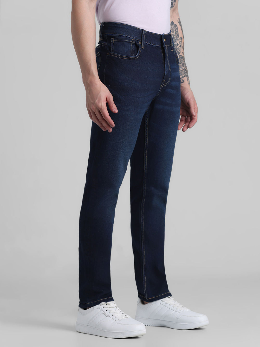 Blue Low Rise Glenn Slim Fit Jeans