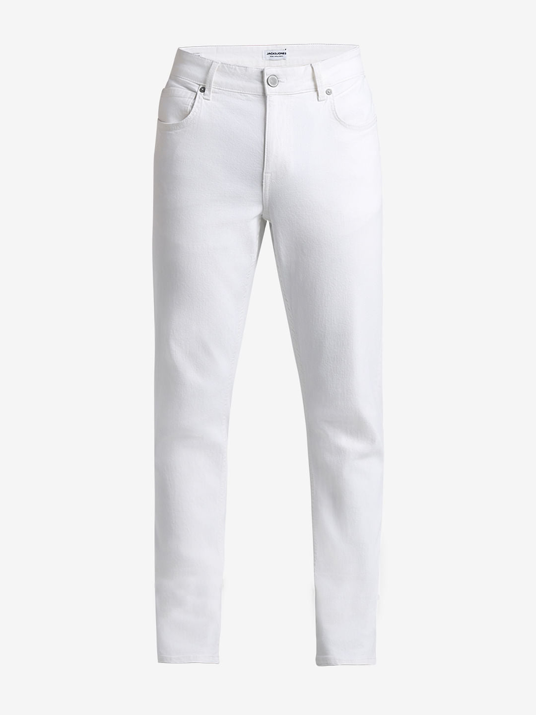 White Low Rise Glenn Slim Fit Jeans