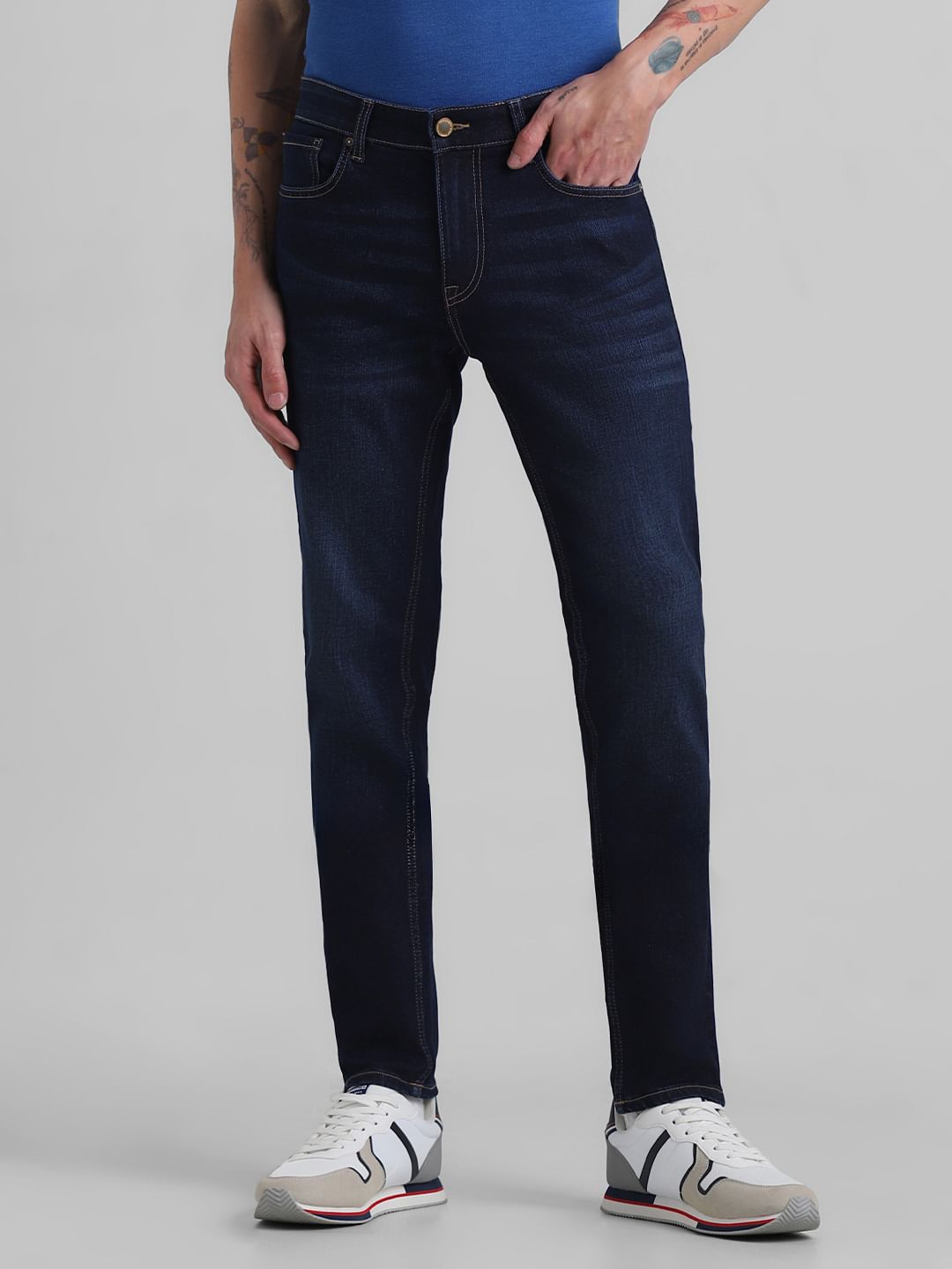 Dark Blue Low Rise Ben Skinny Fit Jeans - 28/30