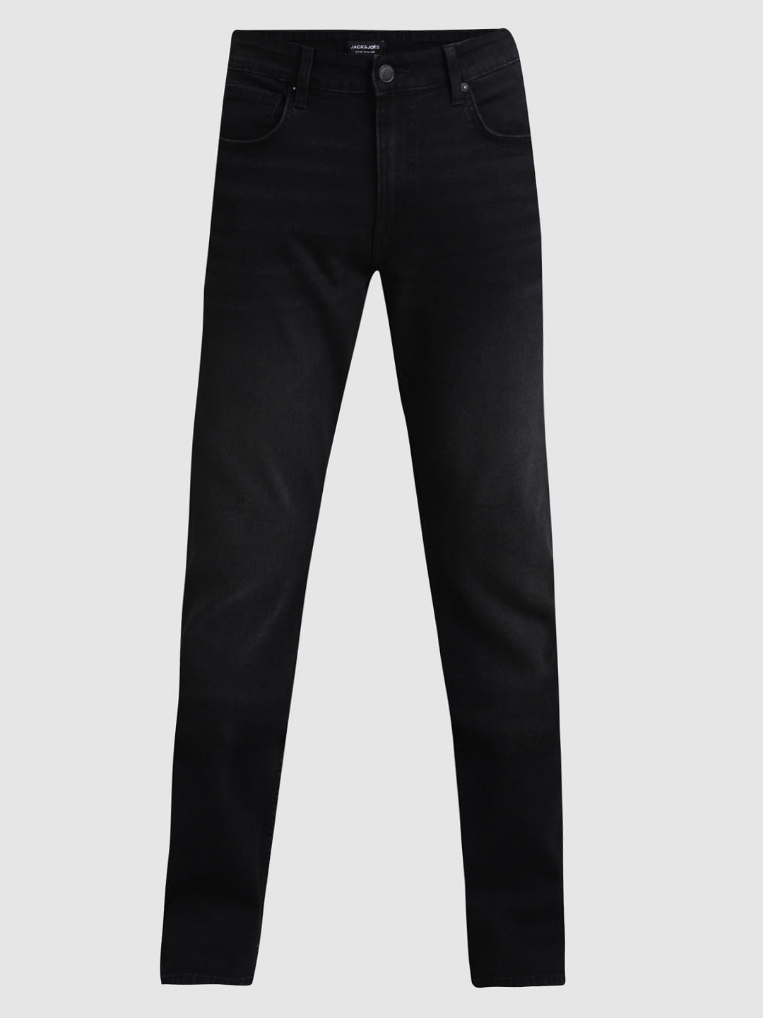 Black Mid Rise Clark Regular Fit Jeans