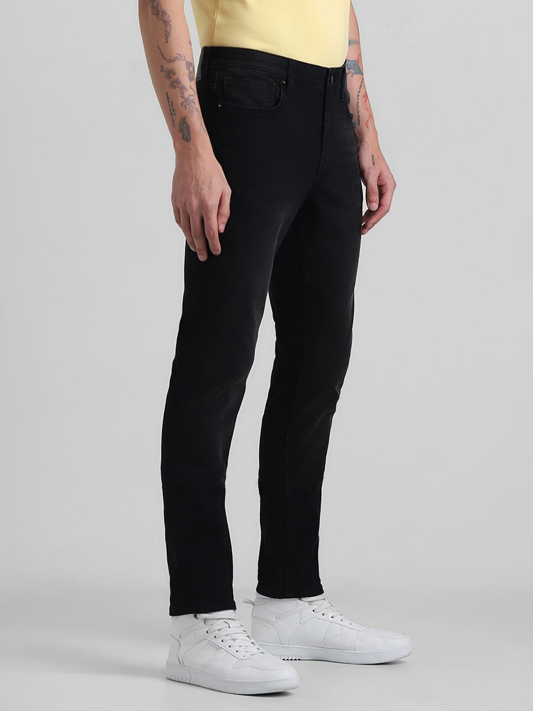 Black Low Rise Glenn Slim Fit Jeans