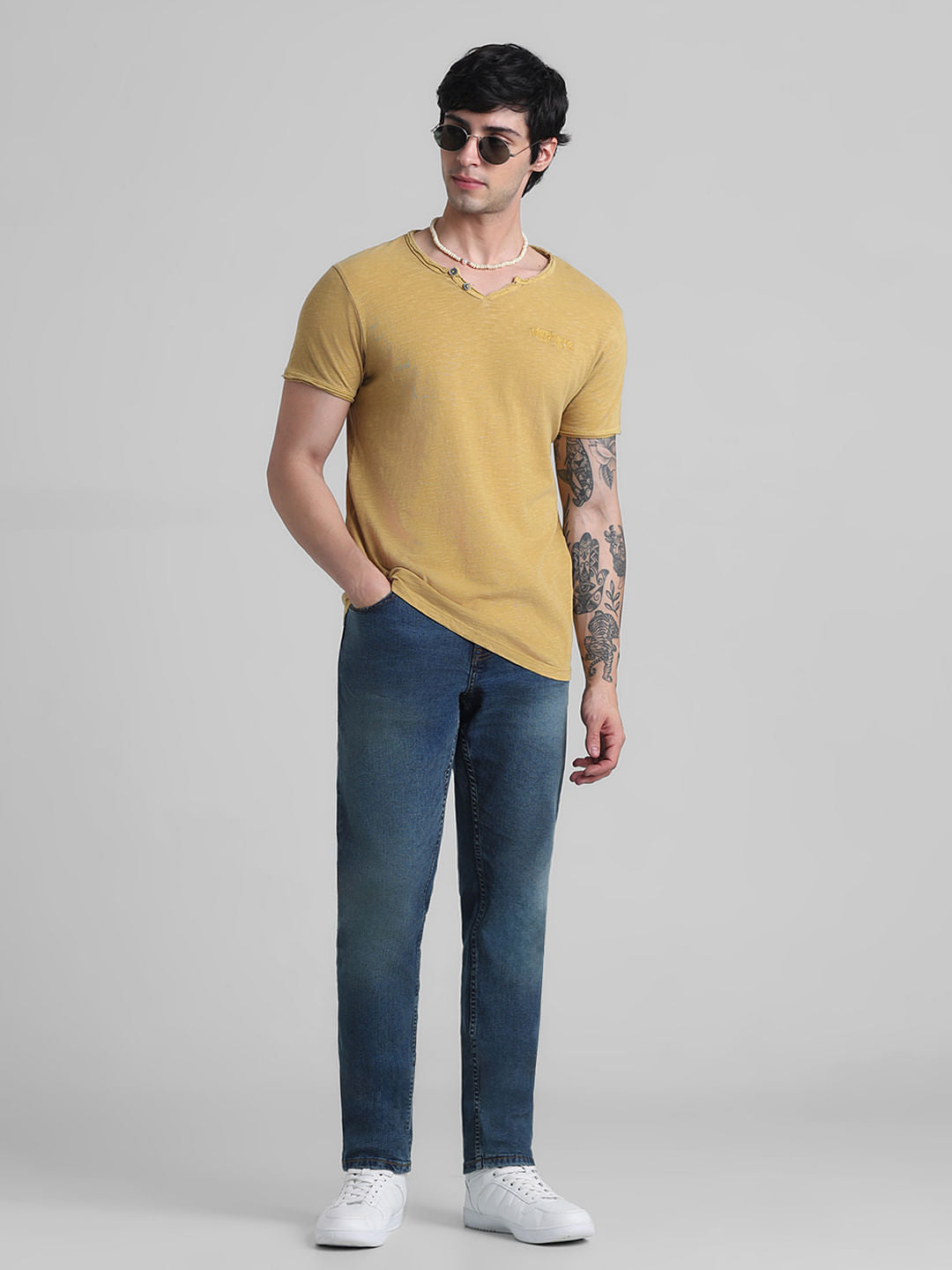 Blue Low Rise Glenn Slim Fit Jeans
