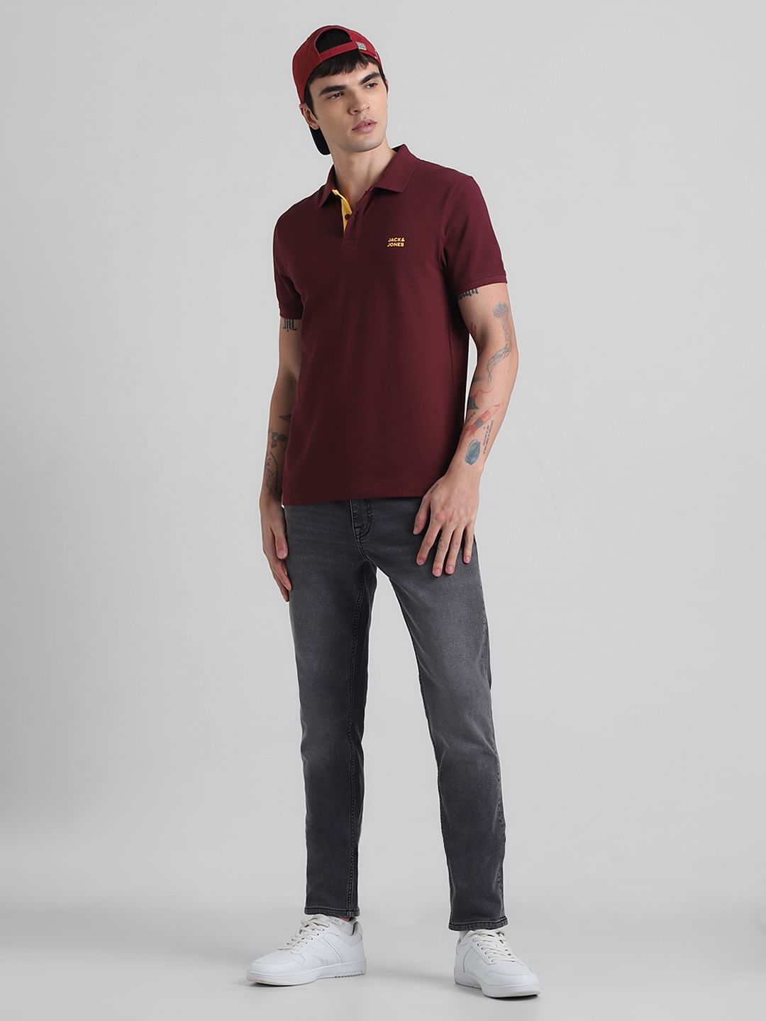 Grey Low Rise Glenn Slim Fit Jeans