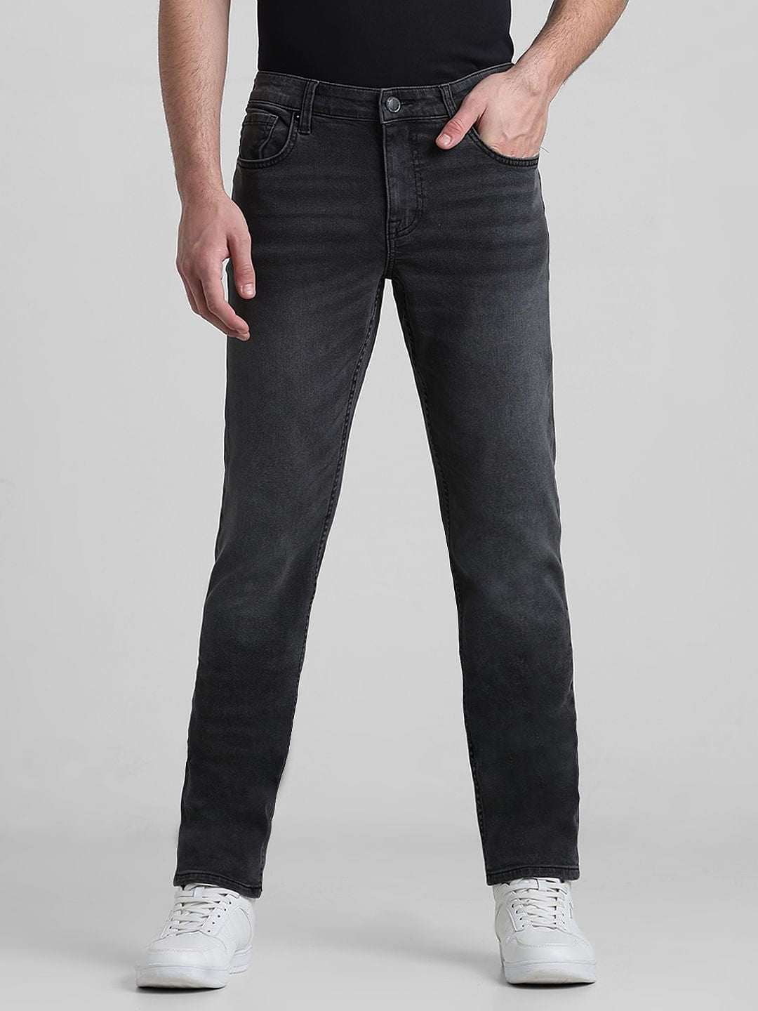 Grey Low Rise GLENN Slim Fit Jeans