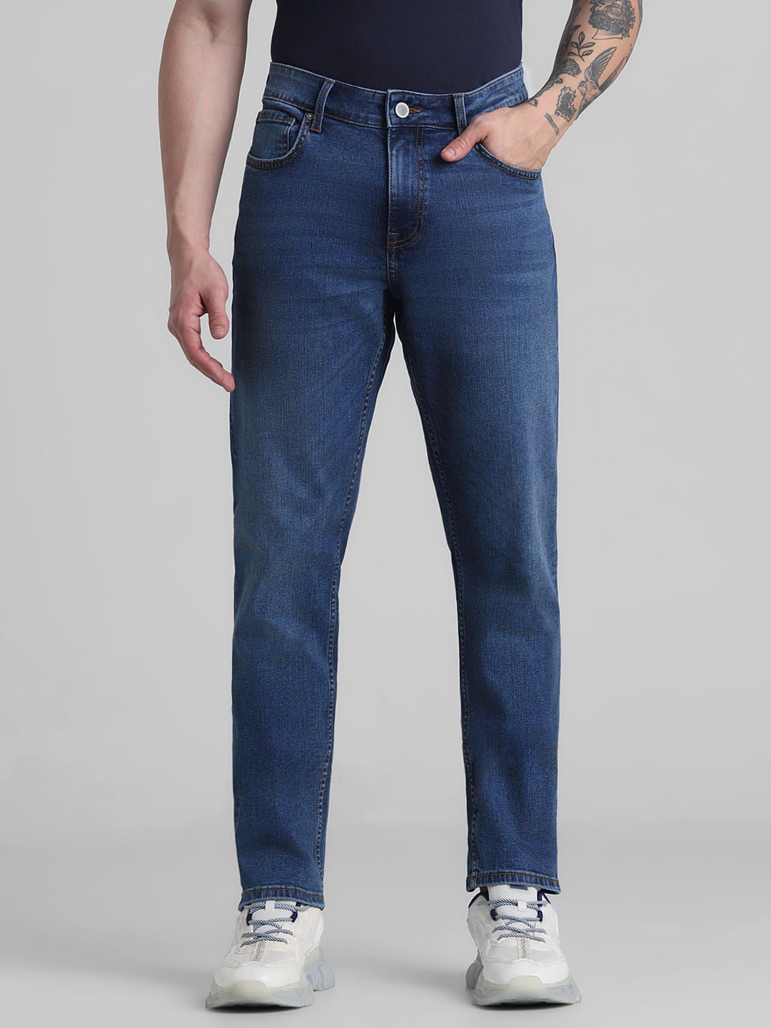 Blue Low Rise Glenn Slim Fit Jeans