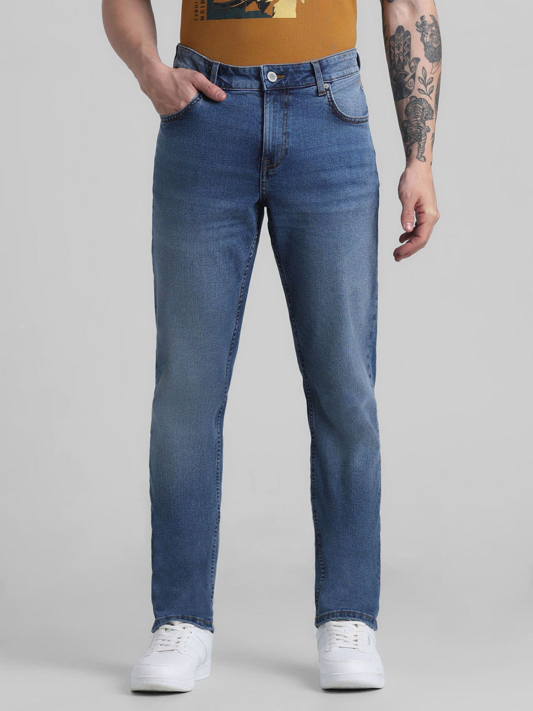 Light Blue Low Rise Glenn Slim Fit Jeans - 28/30