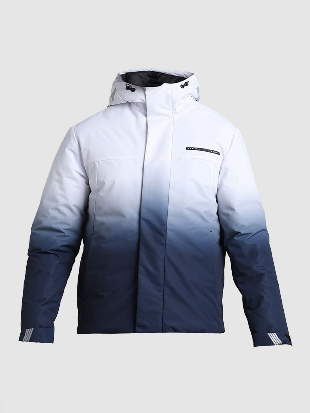 White Ombre Hooded Jacket