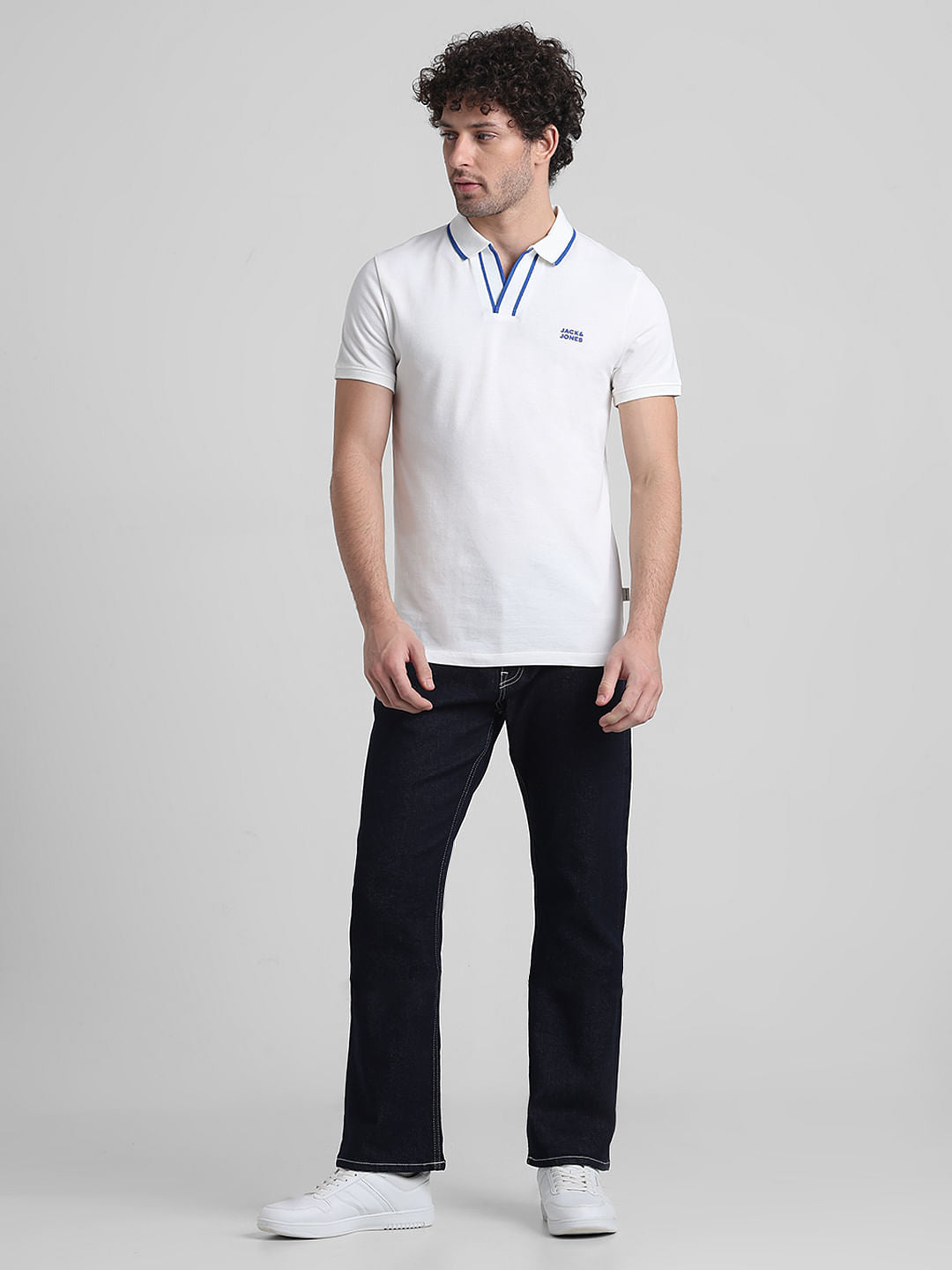 White Cotton Polo T-shirt