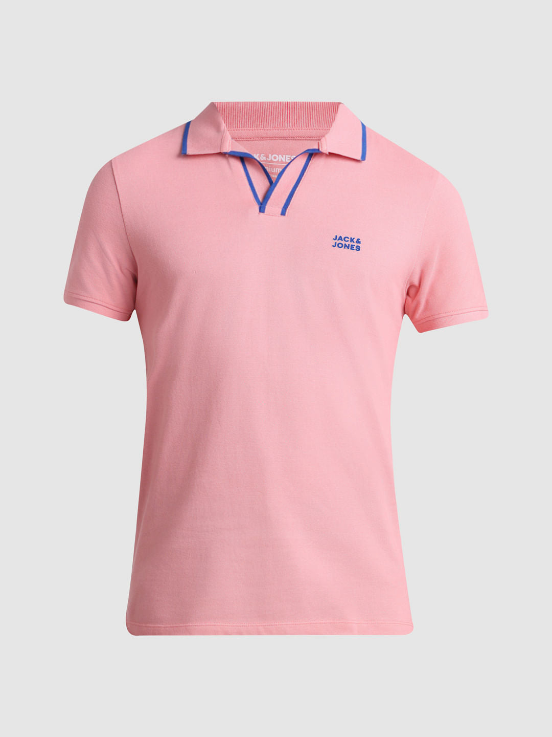 Pink Cotton Polo T-shirt