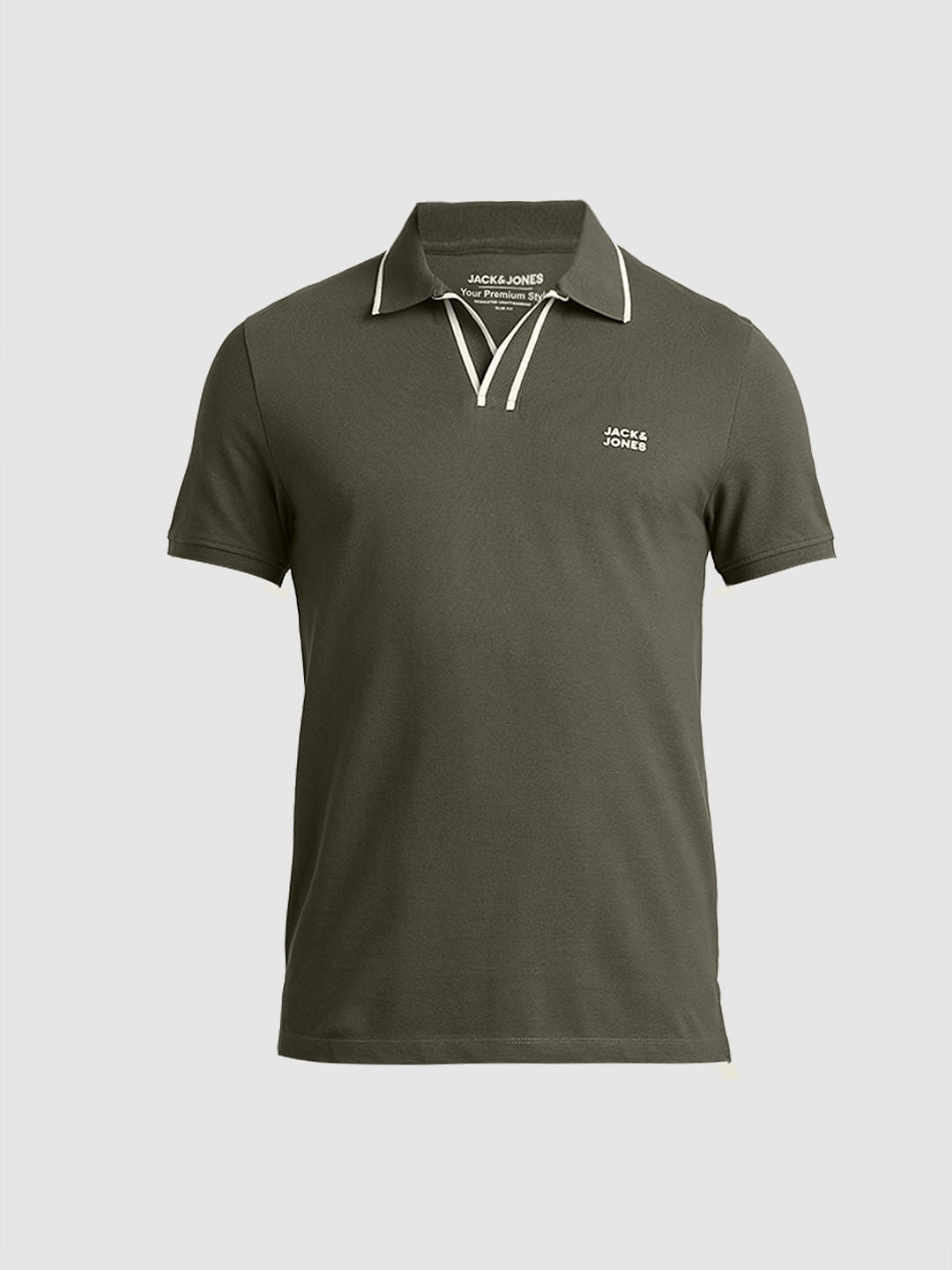 Green Cotton Polo T-shirt