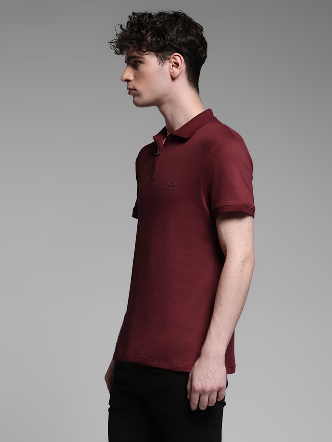 JACK7&JONES RED POLO T-SHIRT