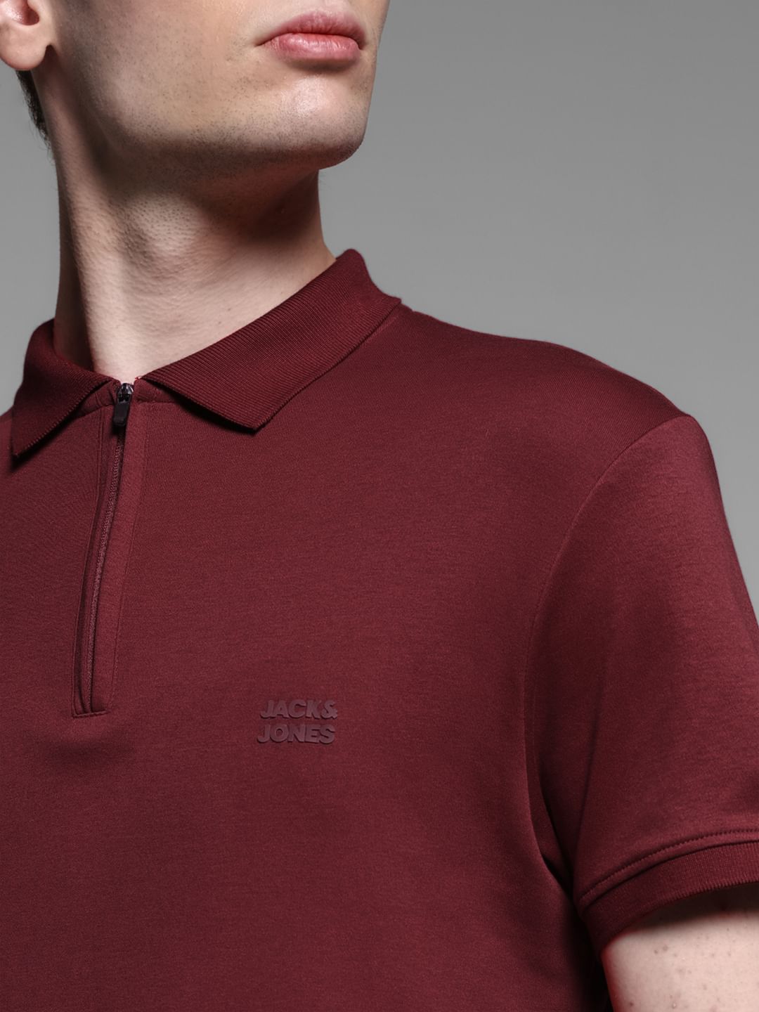 JACK7&JONES RED POLO T-SHIRT
