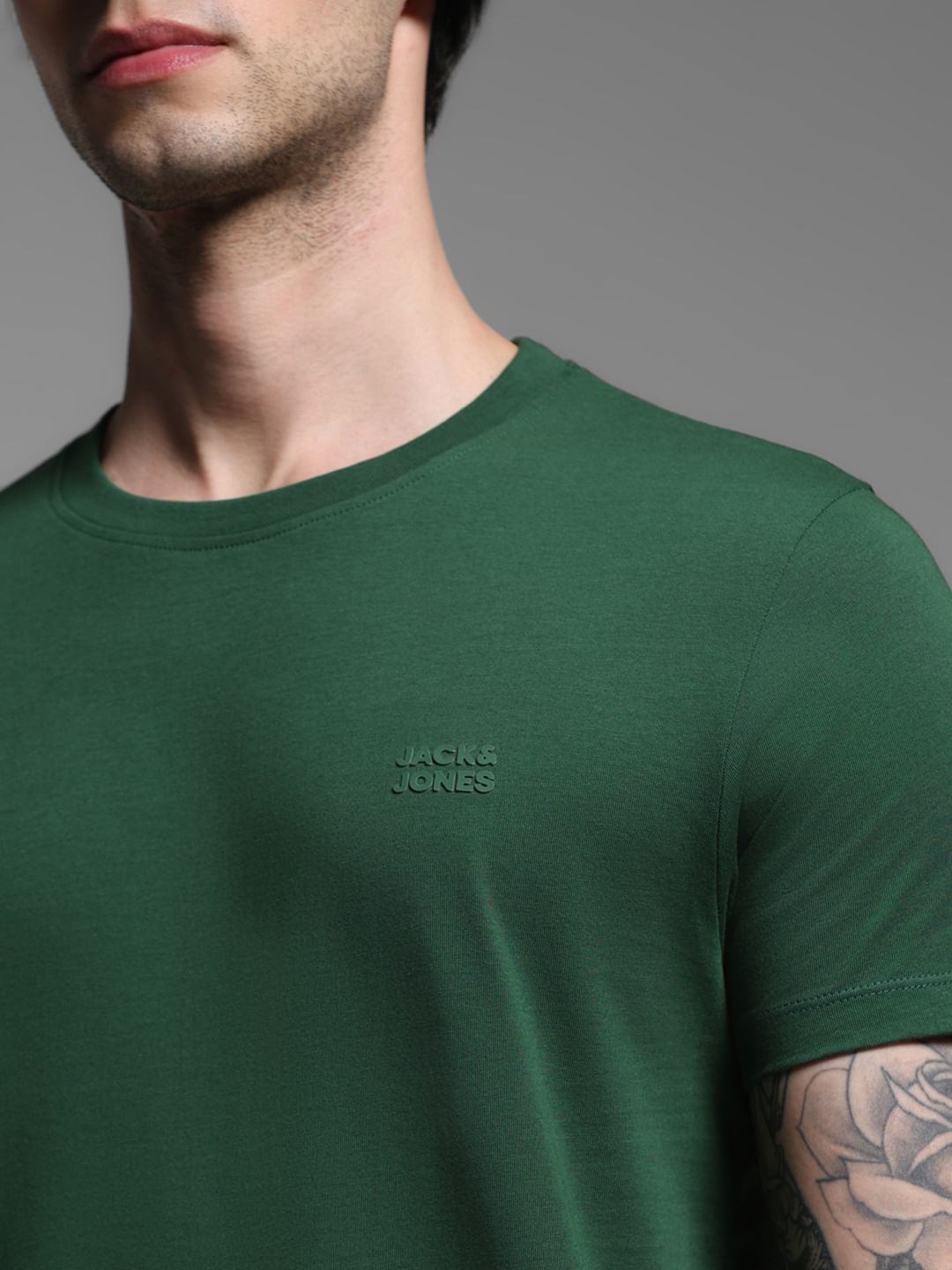 Dark Green Cotton T-Shirt