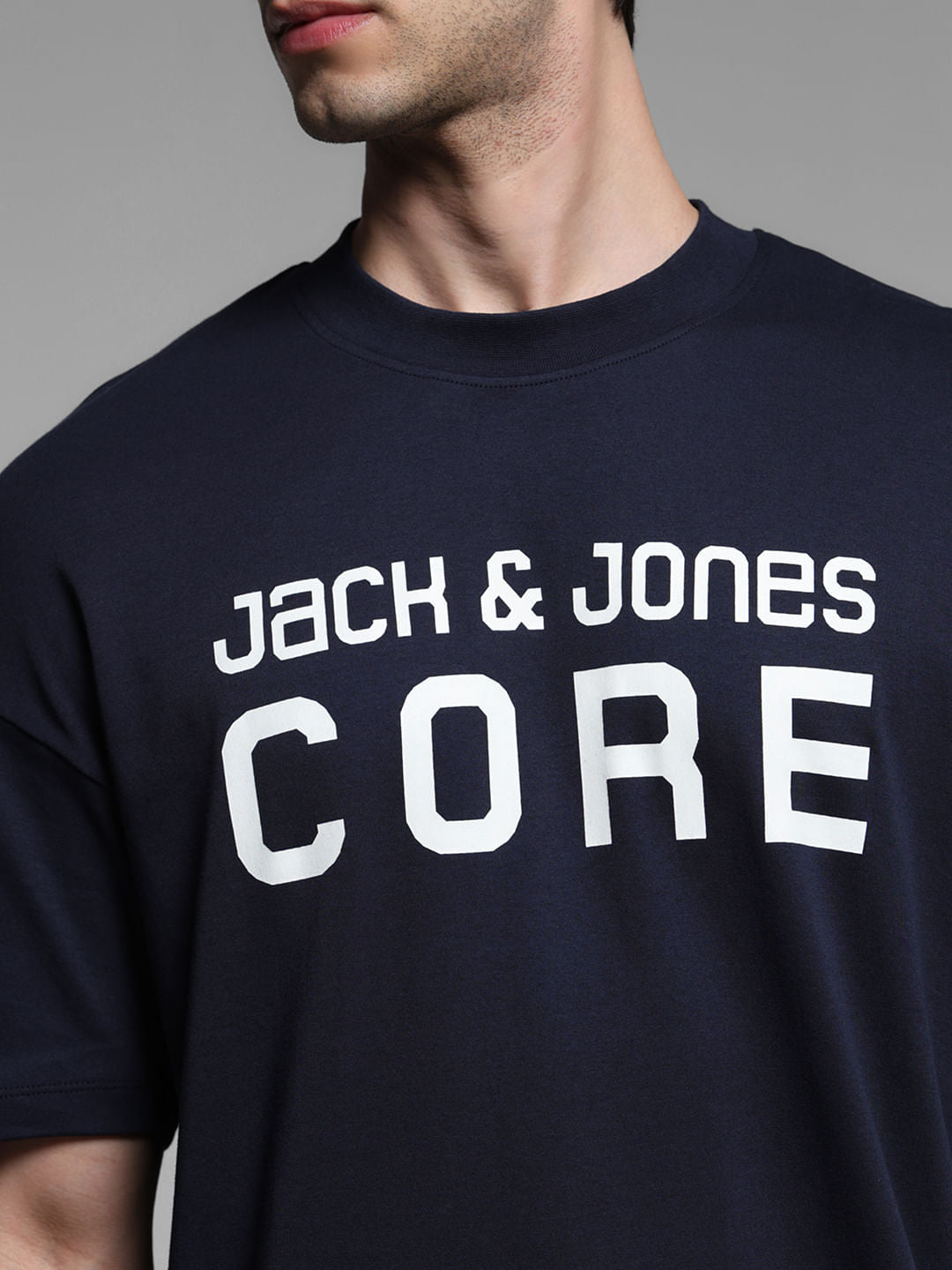 Dark Blue Cotton Oversized T-Shirt