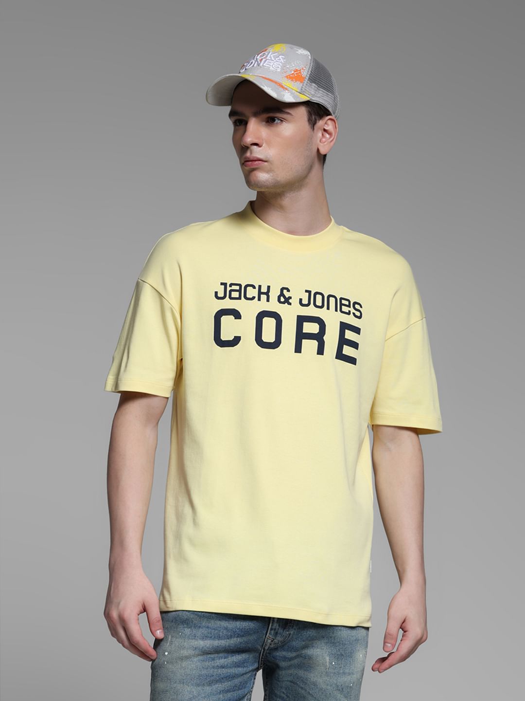YELLOW LOGO PRINT SHIRT - S