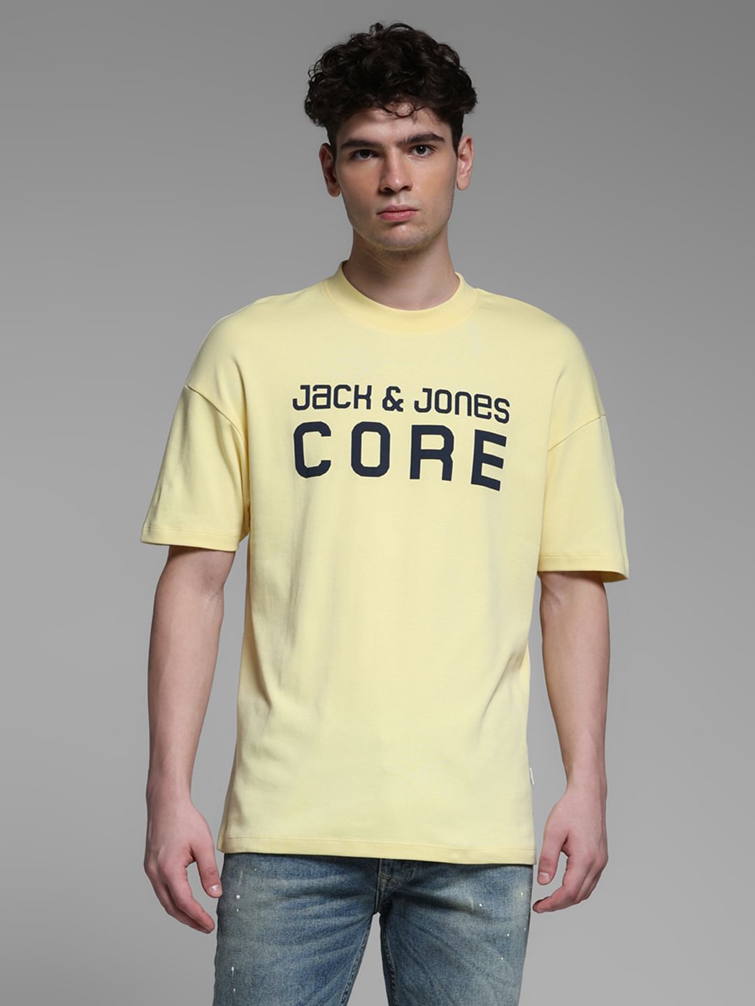 YELLOW LOGO PRINT SHIRT