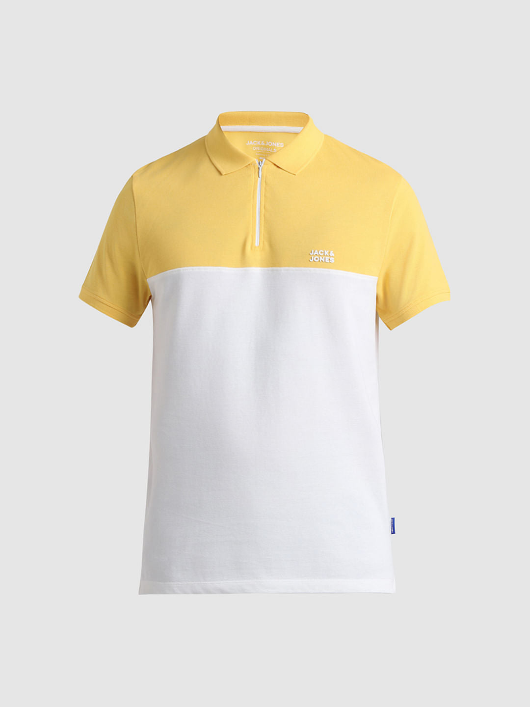 Yellow Colourblocked Polo T-shirt