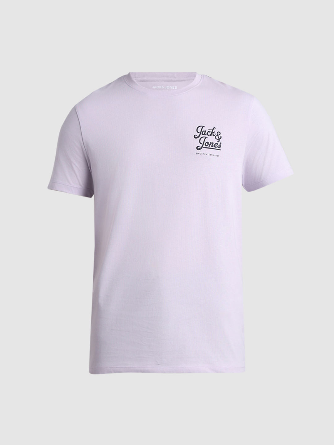 Lilac Chest Branding Crew Neck T-shirt