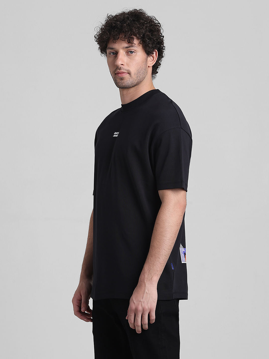 Black Graphic Printed Oversized T-shirt