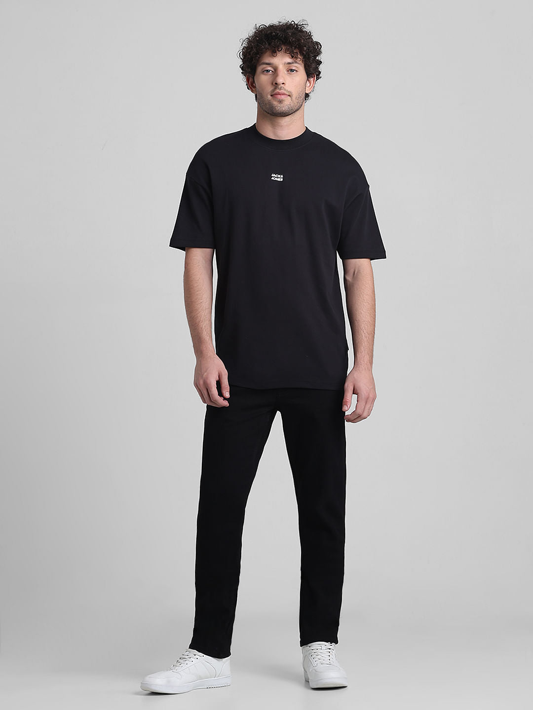 Black Graphic Printed Oversized T-shirt