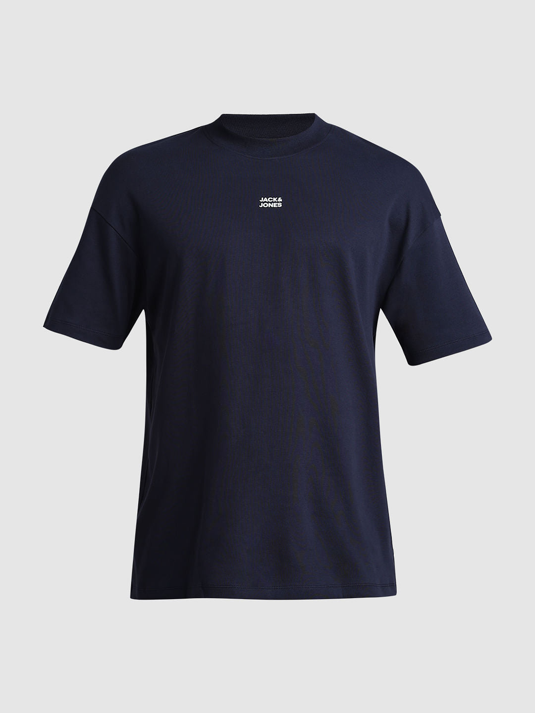 Navy Blue Graphic Printed Oversized T-shirt