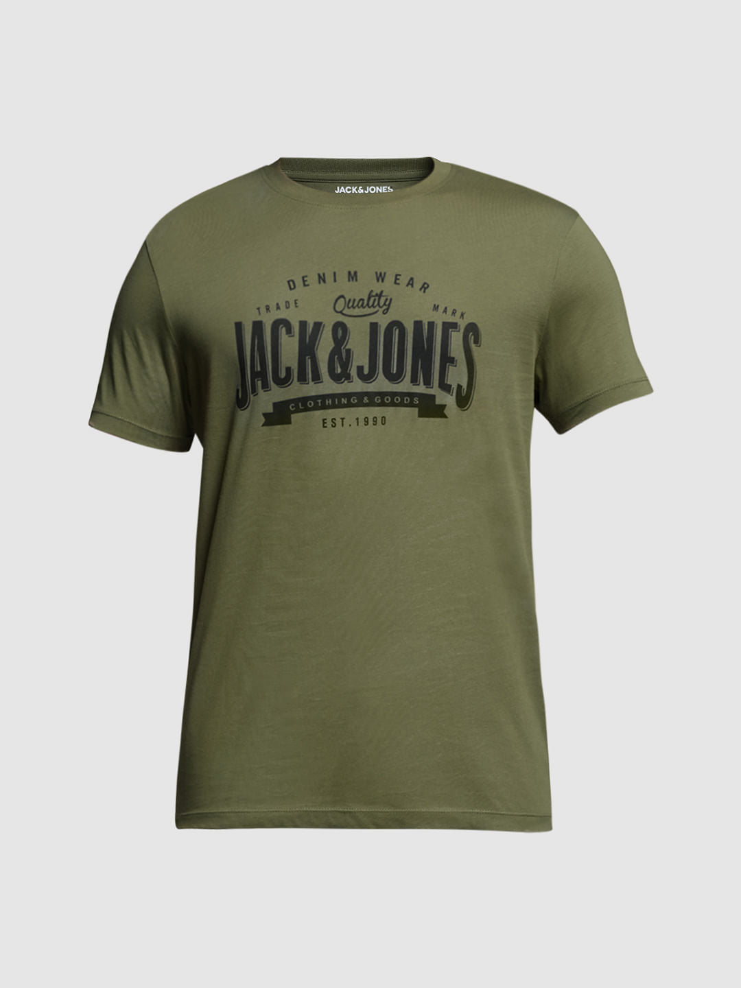 Dark Green Printed T-shirt