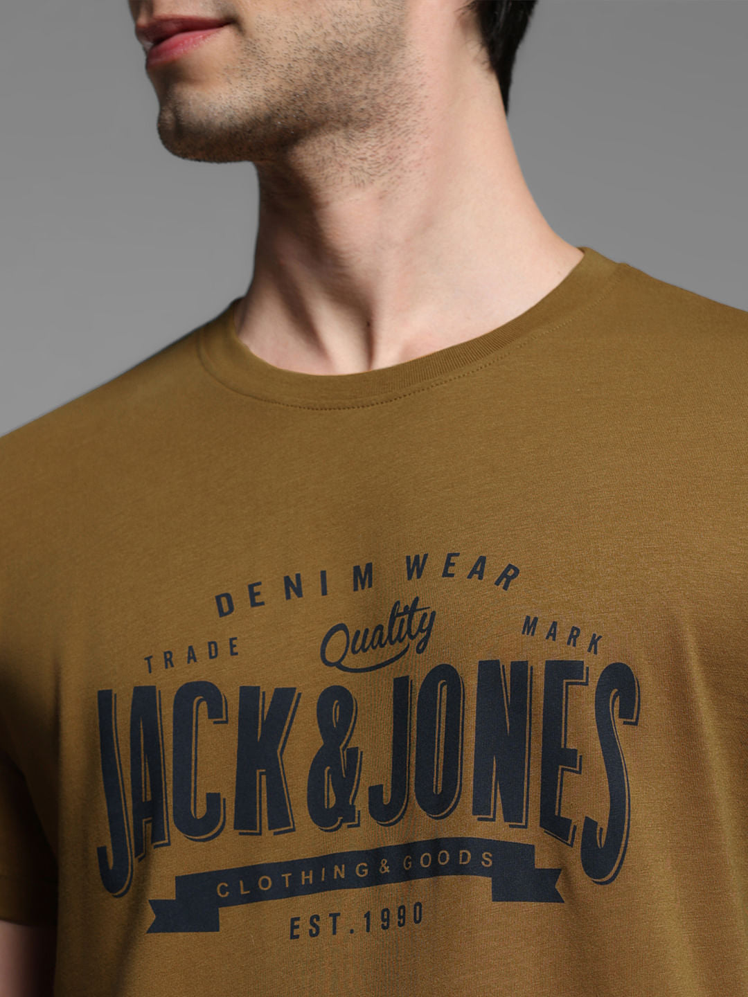 Dark Brown Printed T-shirt