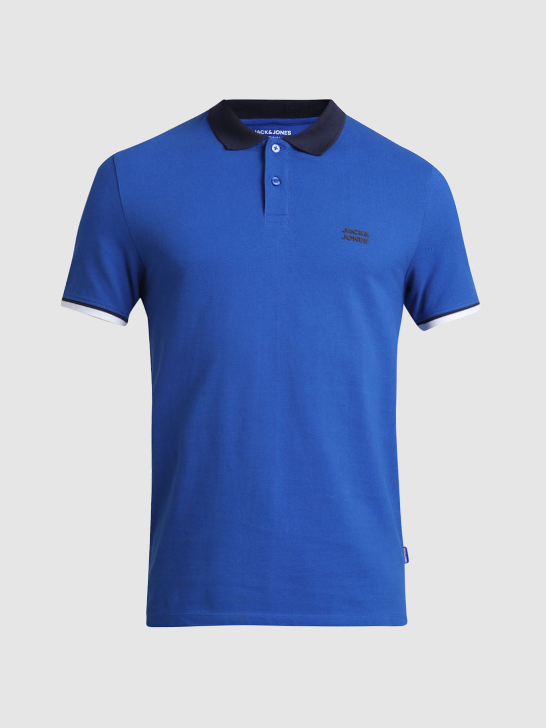 Blue Contrast Tipping Cotton Polo