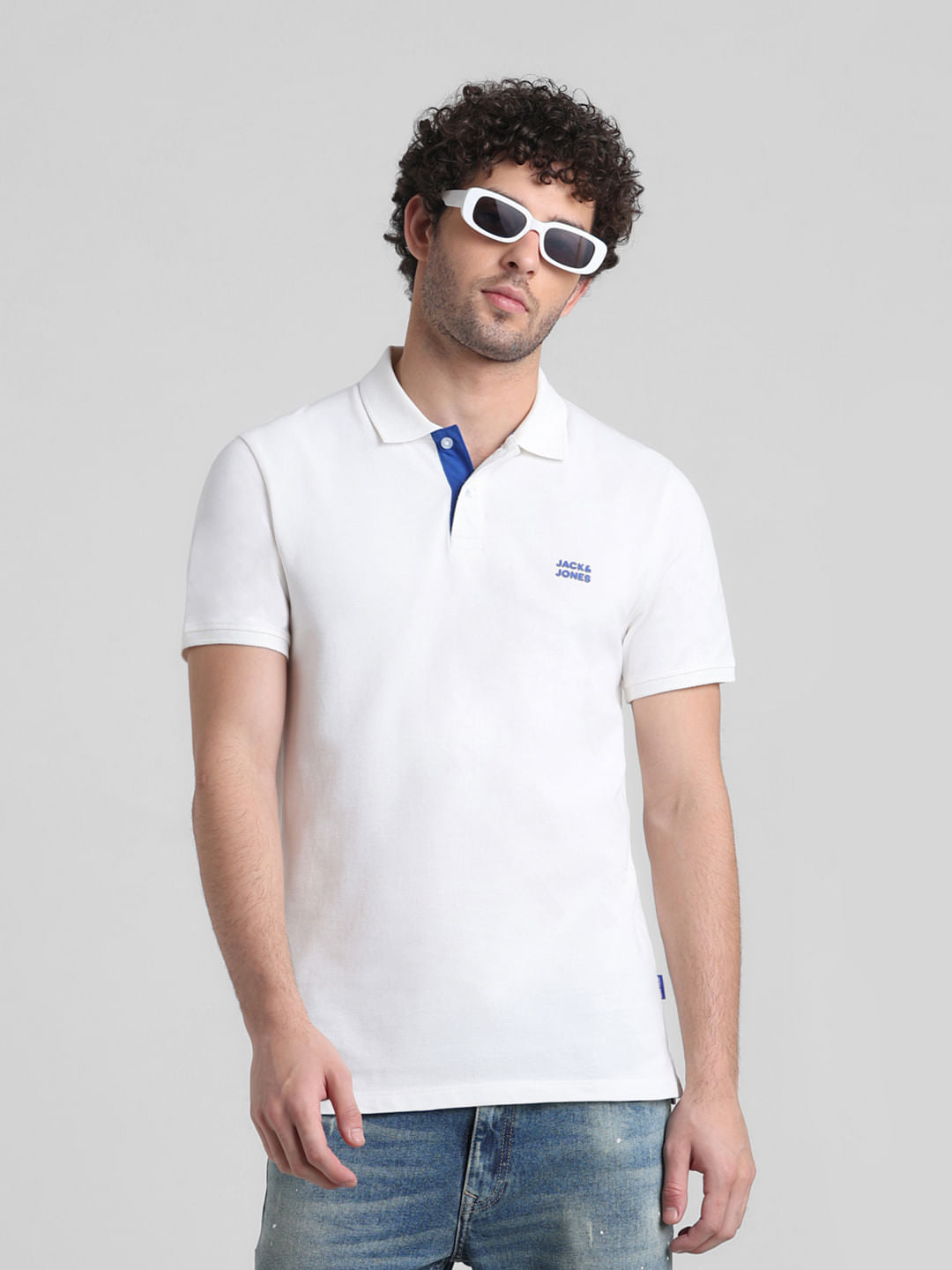 White Cotton Polo - XXL