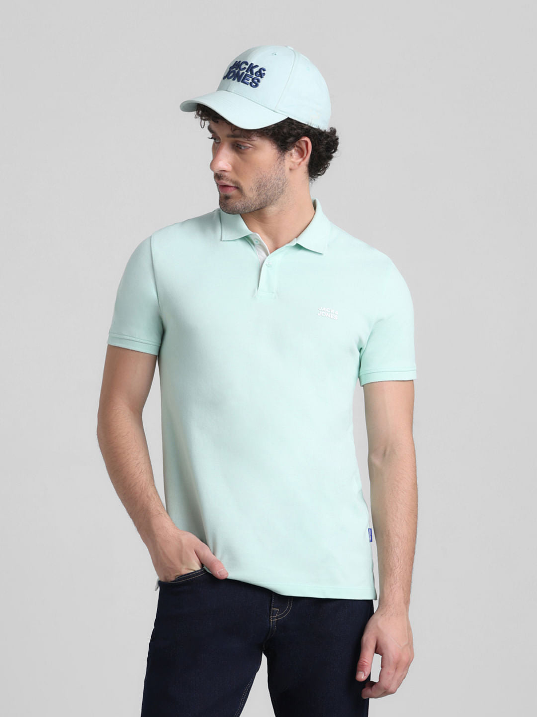 Light Green Cotton Polo - M