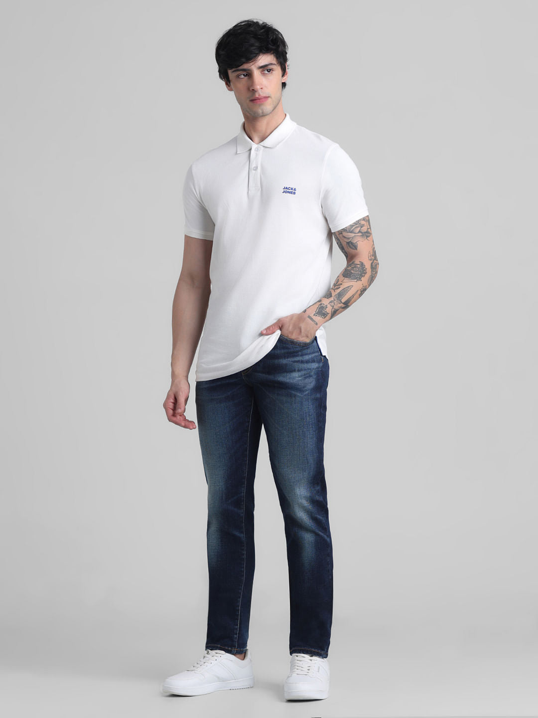 White Chest Branding Polo