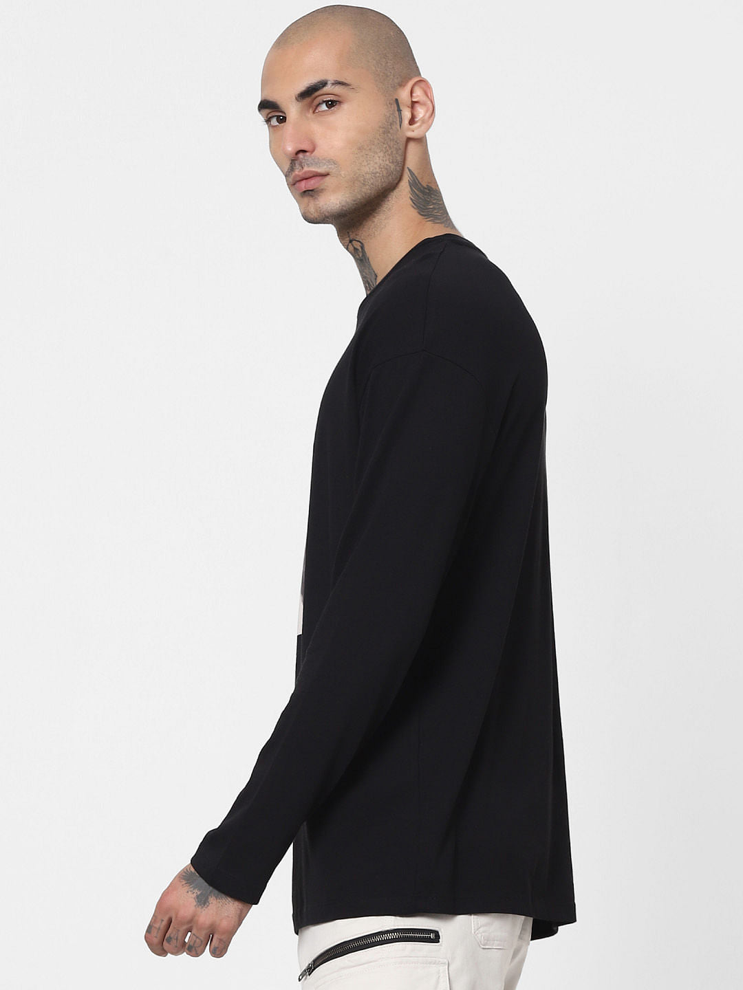 Black Edvard Munch Madonna Full Sleeves T-shirt