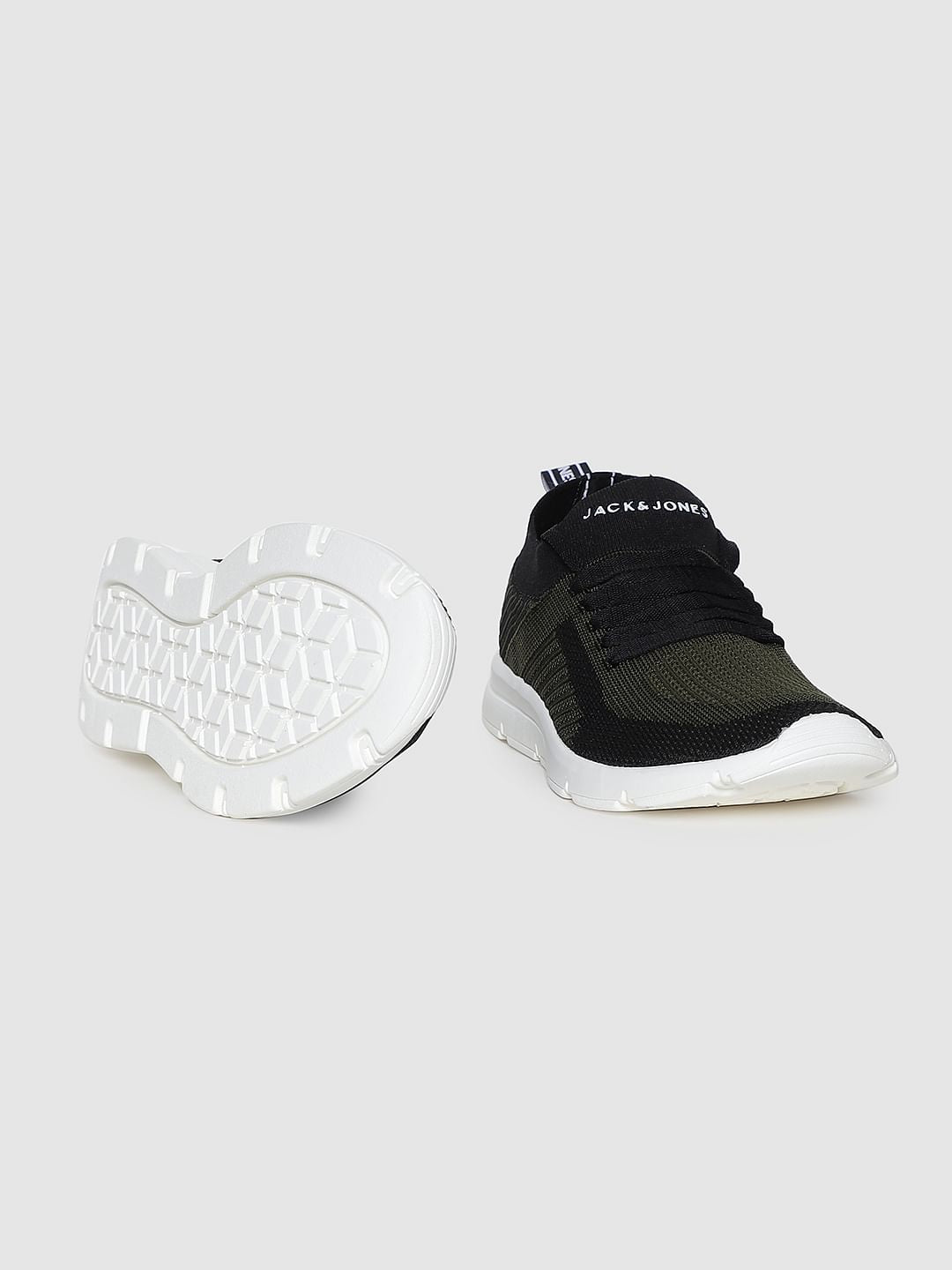 Black Self-Design Sneakers - 6