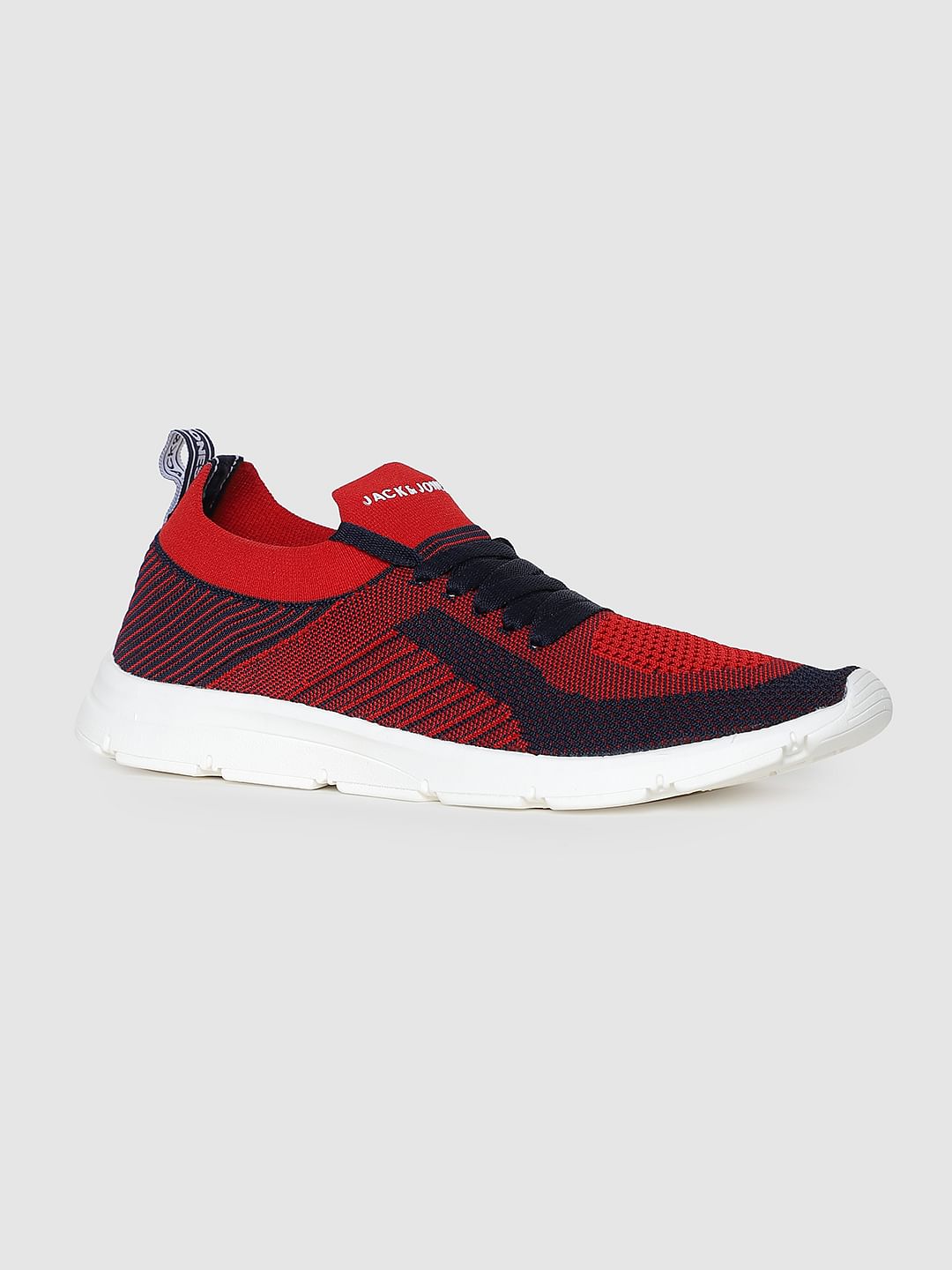Red Self-Design Sneakers