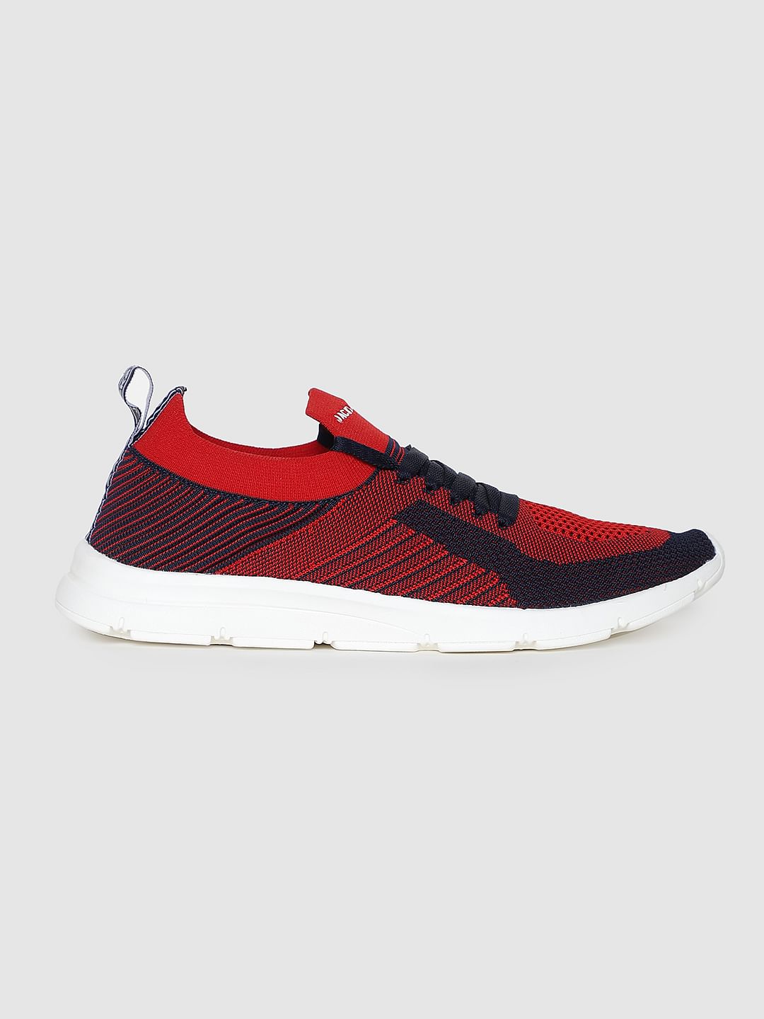 Red Self-Design Sneakers
