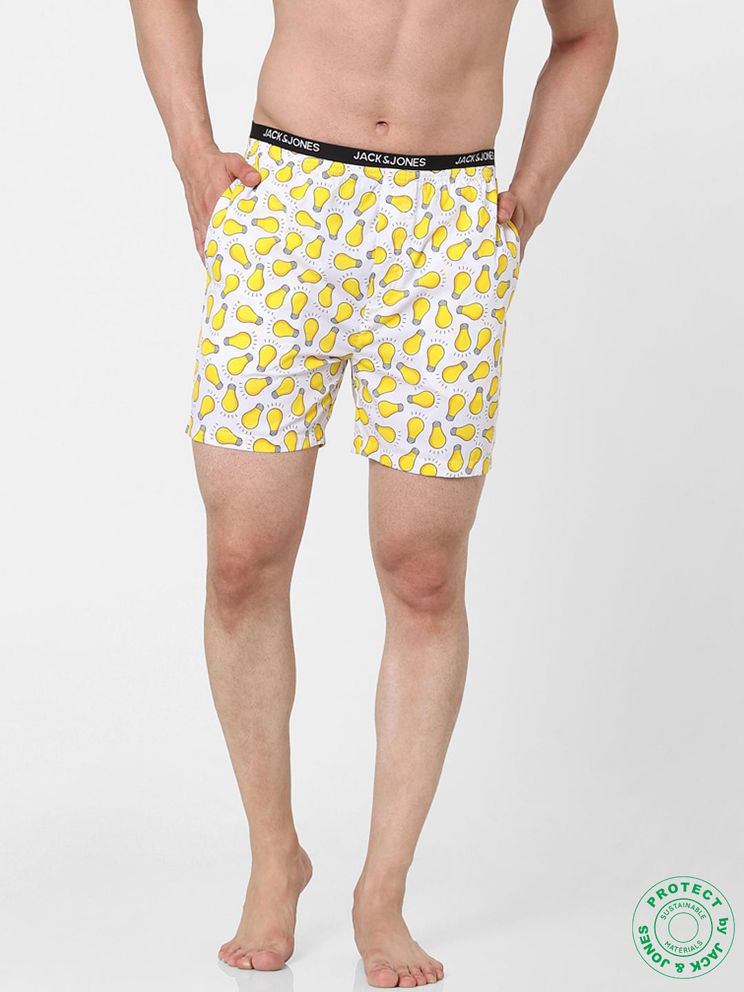 White Light Bulb Print Boxers