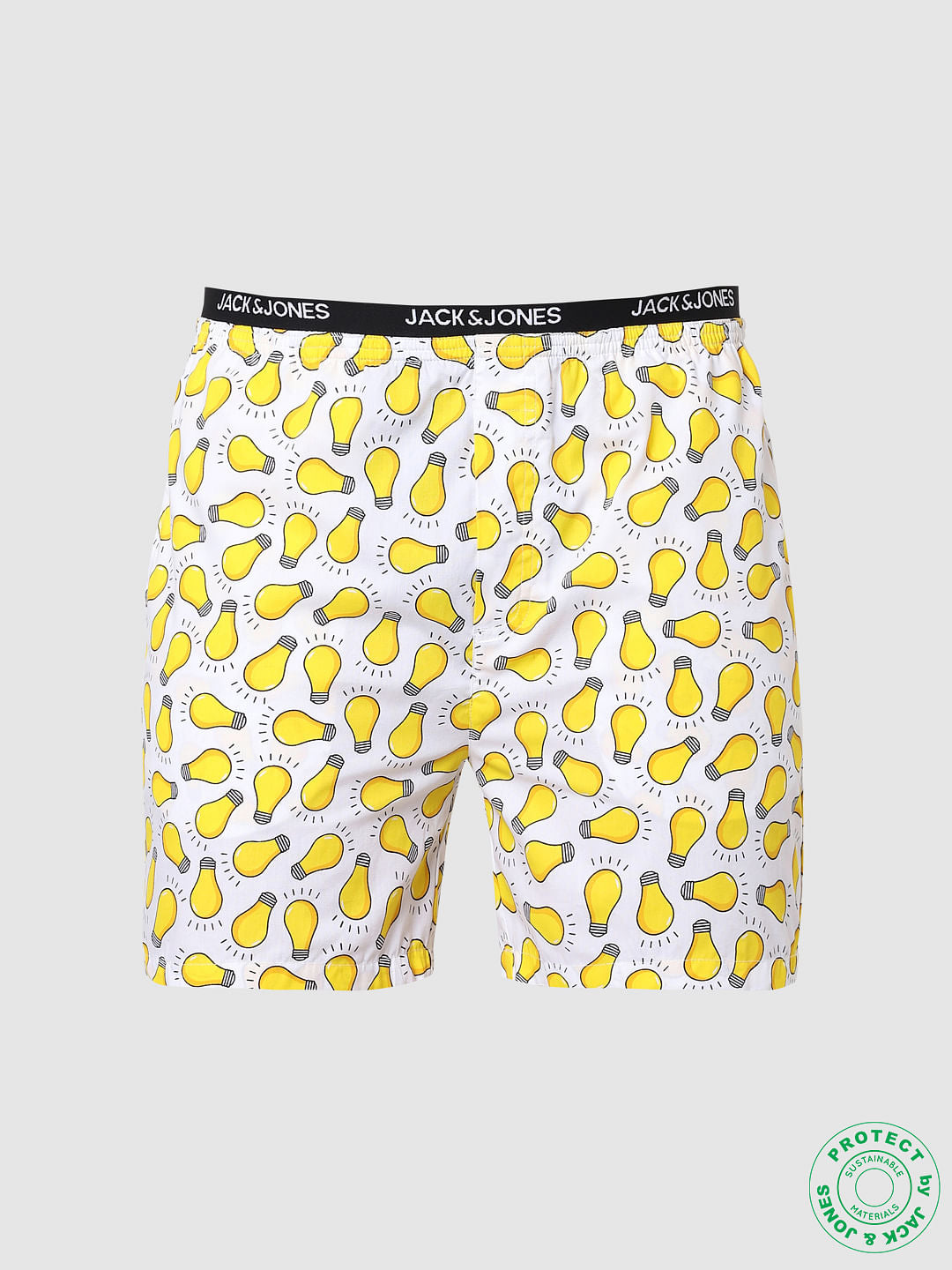 White Light Bulb Print Boxers