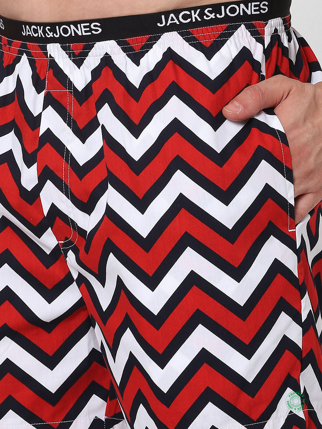 Red Chevron Print Boxers