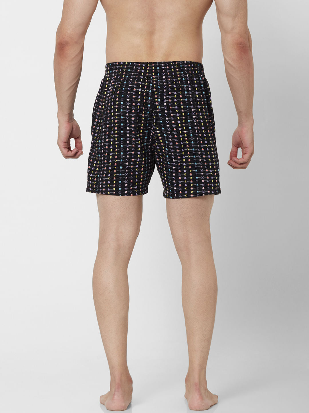 X PAC-MAN Black Gaming Print Boxers