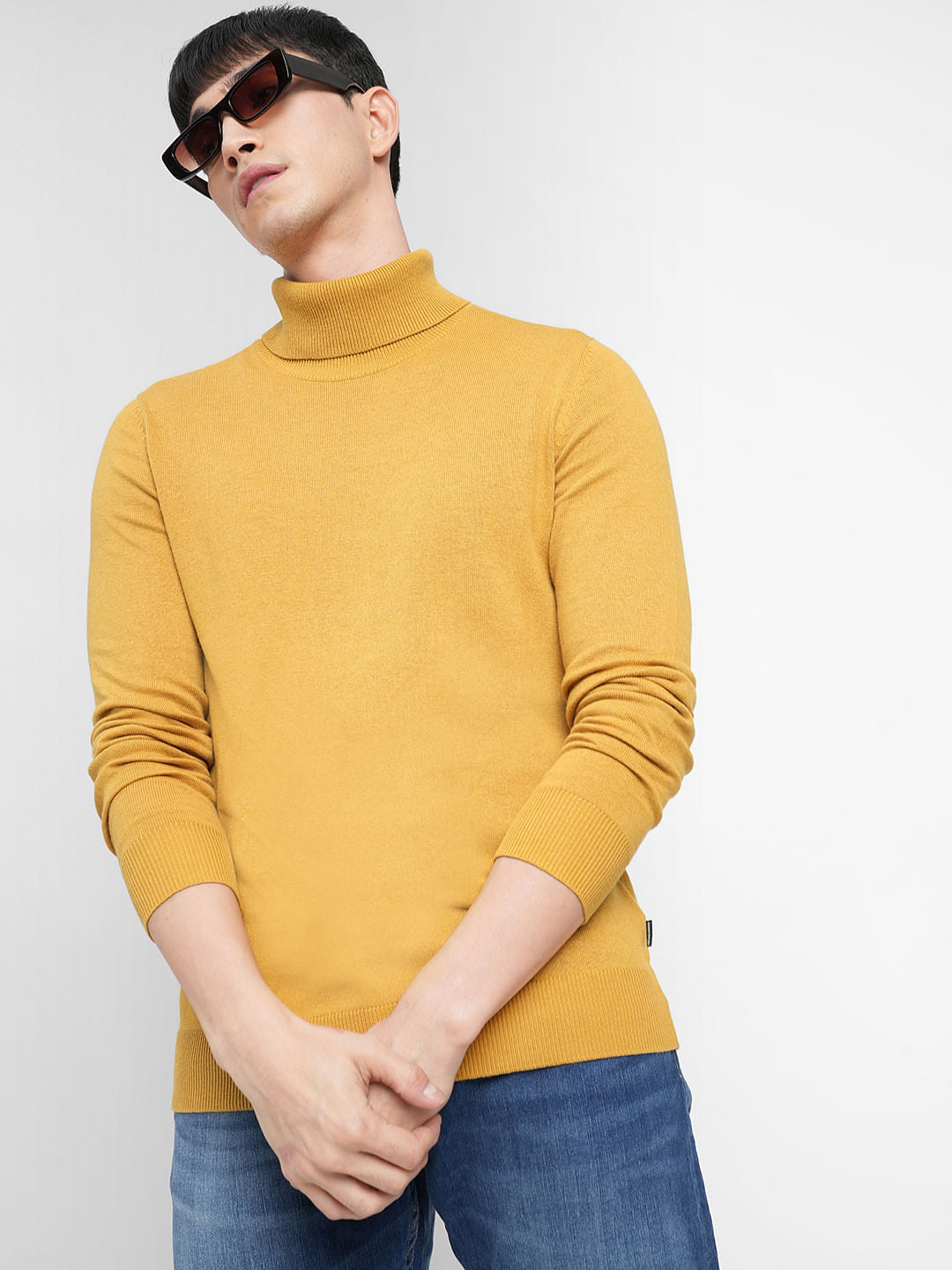 Yellow Roll Neck Pullover - S